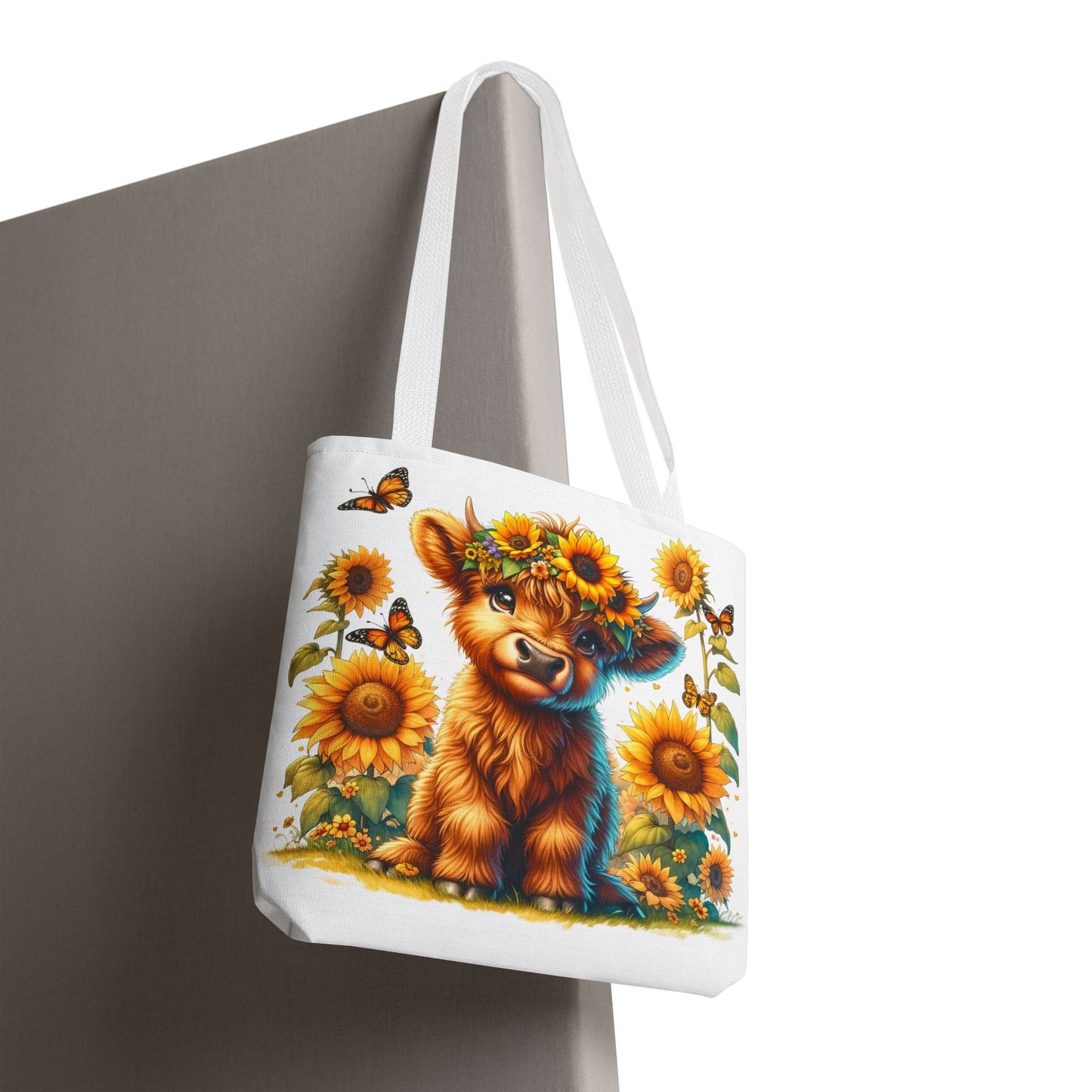 Bolsa de mano de vaca de las Tierras Altas: estética rústica de granja, bolsa de compras reutilizable con un toque rústico y chic, regalo inspirado en la naturaleza para amantes de los animales.
