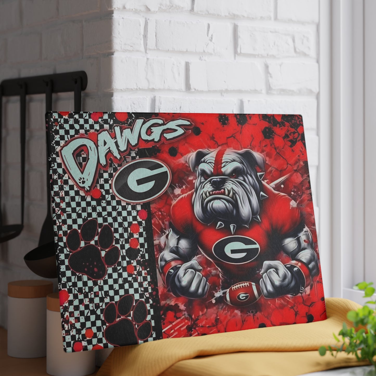 Red Dawgs Bulldog Cutting Board – Bold Spirit & Fierce Kitchen Style