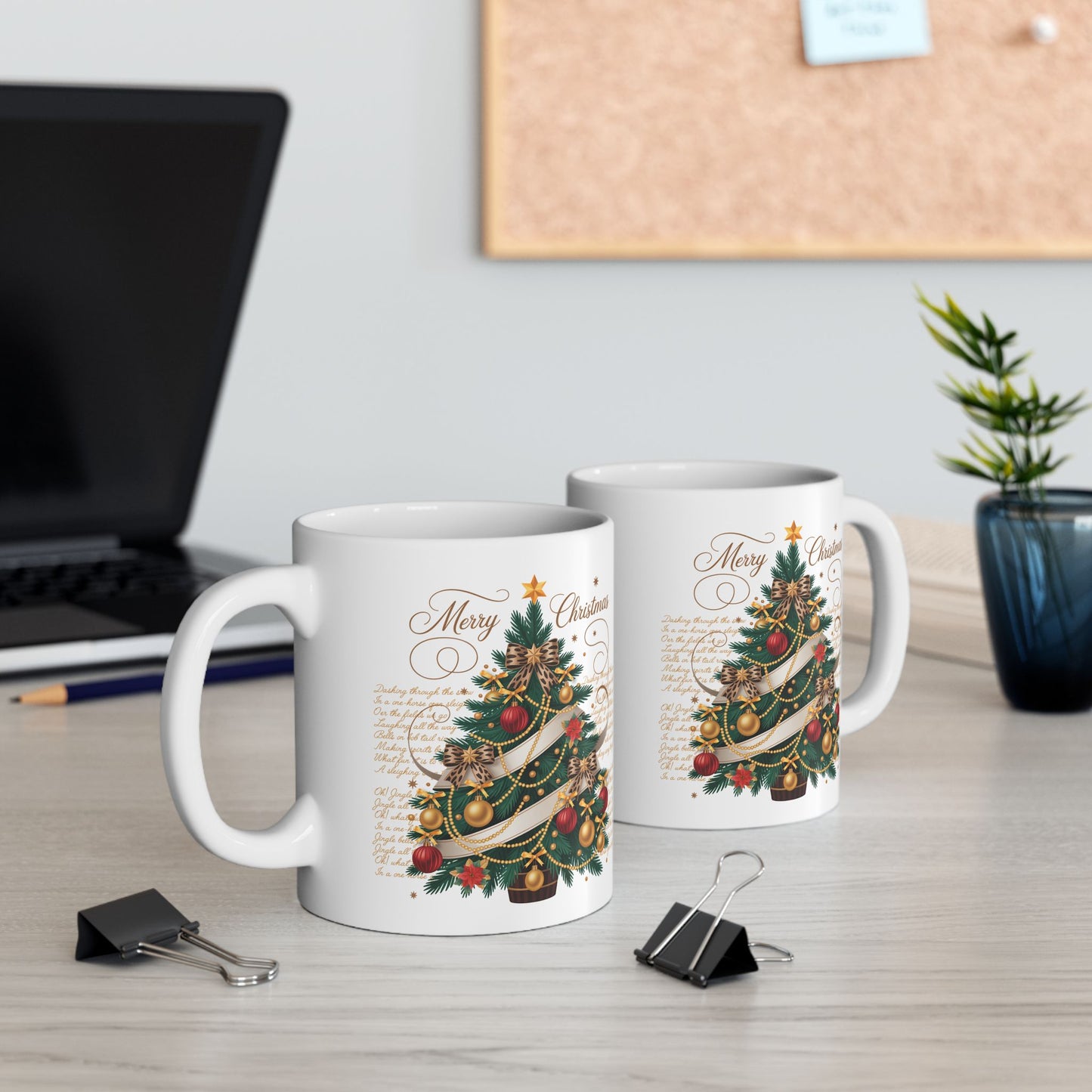 🎄✨ Merry Christmas Tree – Festive Evergreen Coffee Cup ☕