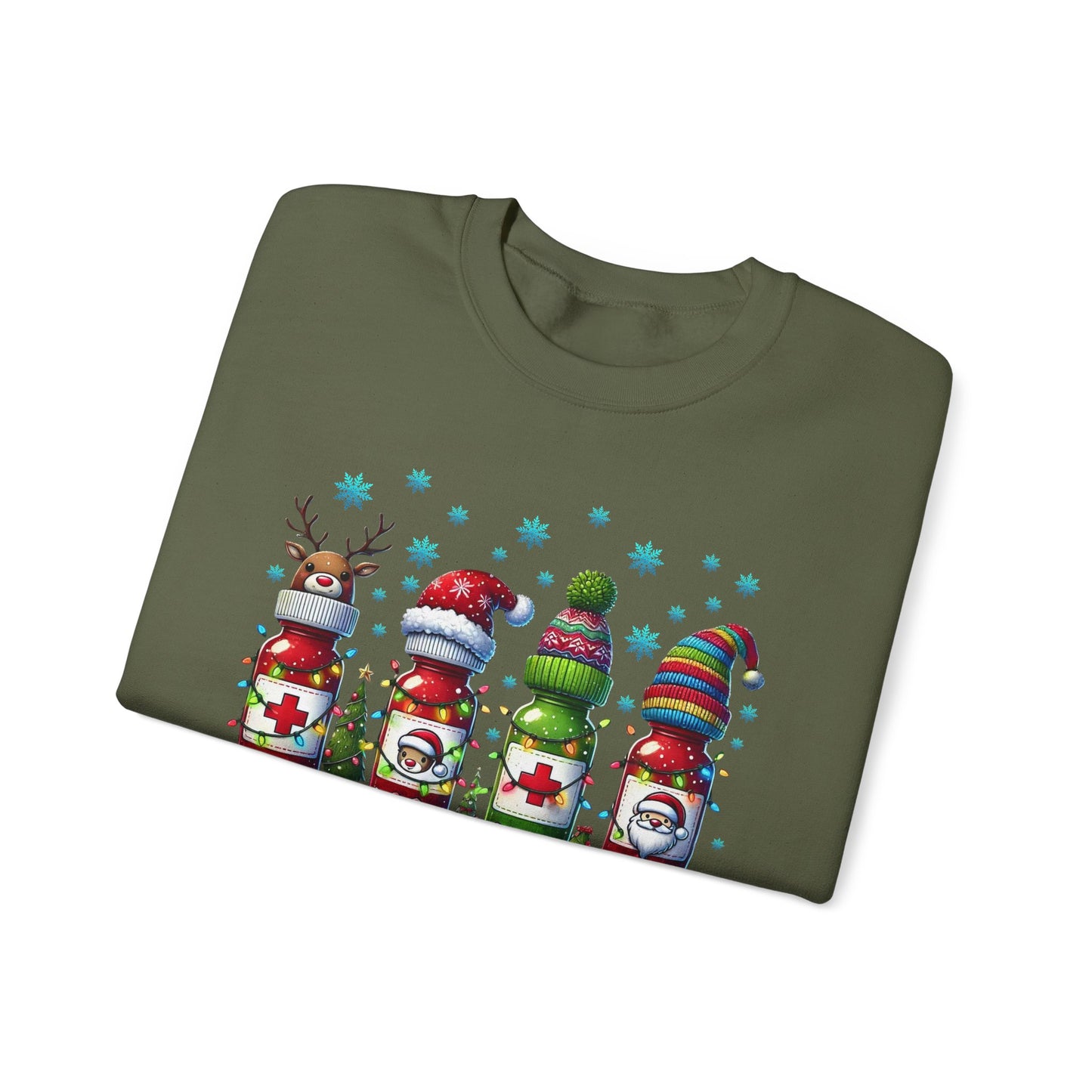 🎄🩺 Nurse Crew Holiday Sweatshirt – Festive Crewneck for Healthcare Heroes