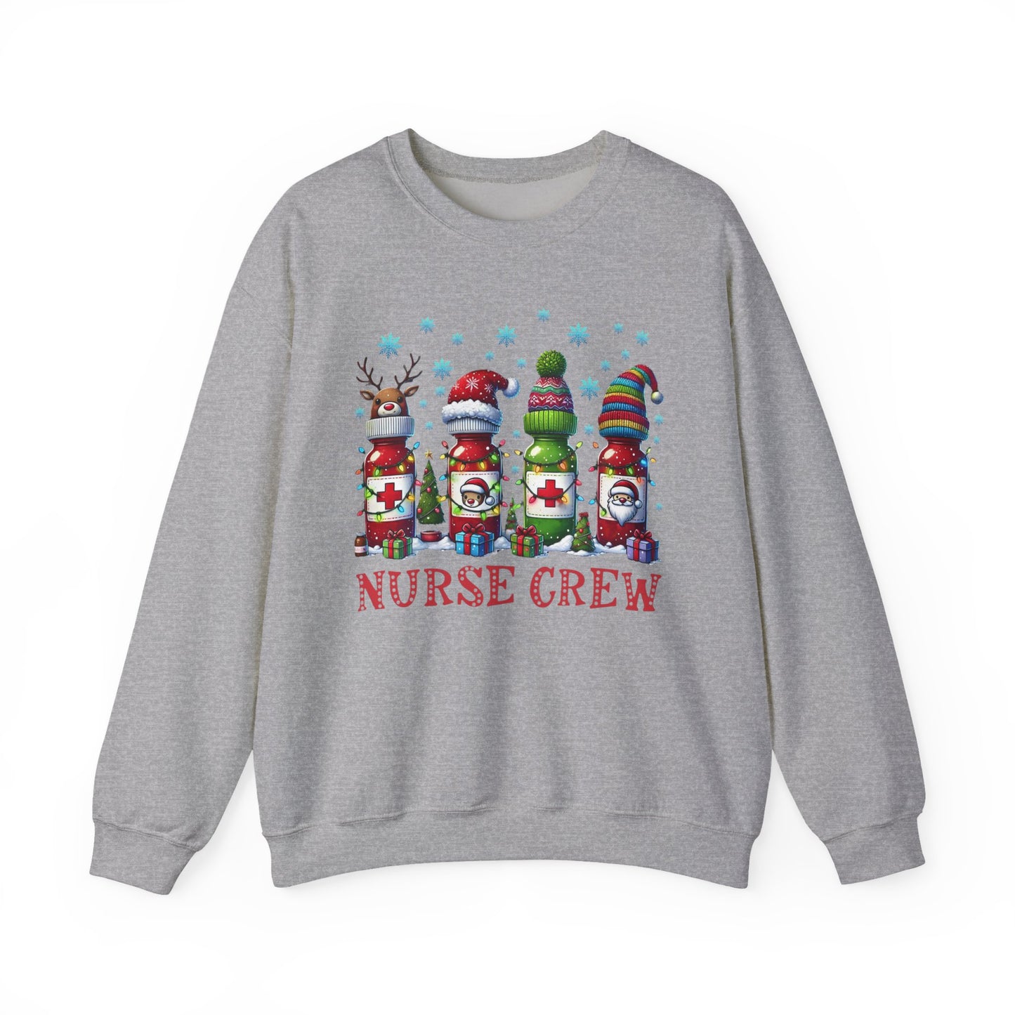 🎄🩺 Nurse Crew Holiday Sweatshirt – Festive Crewneck for Healthcare Heroes