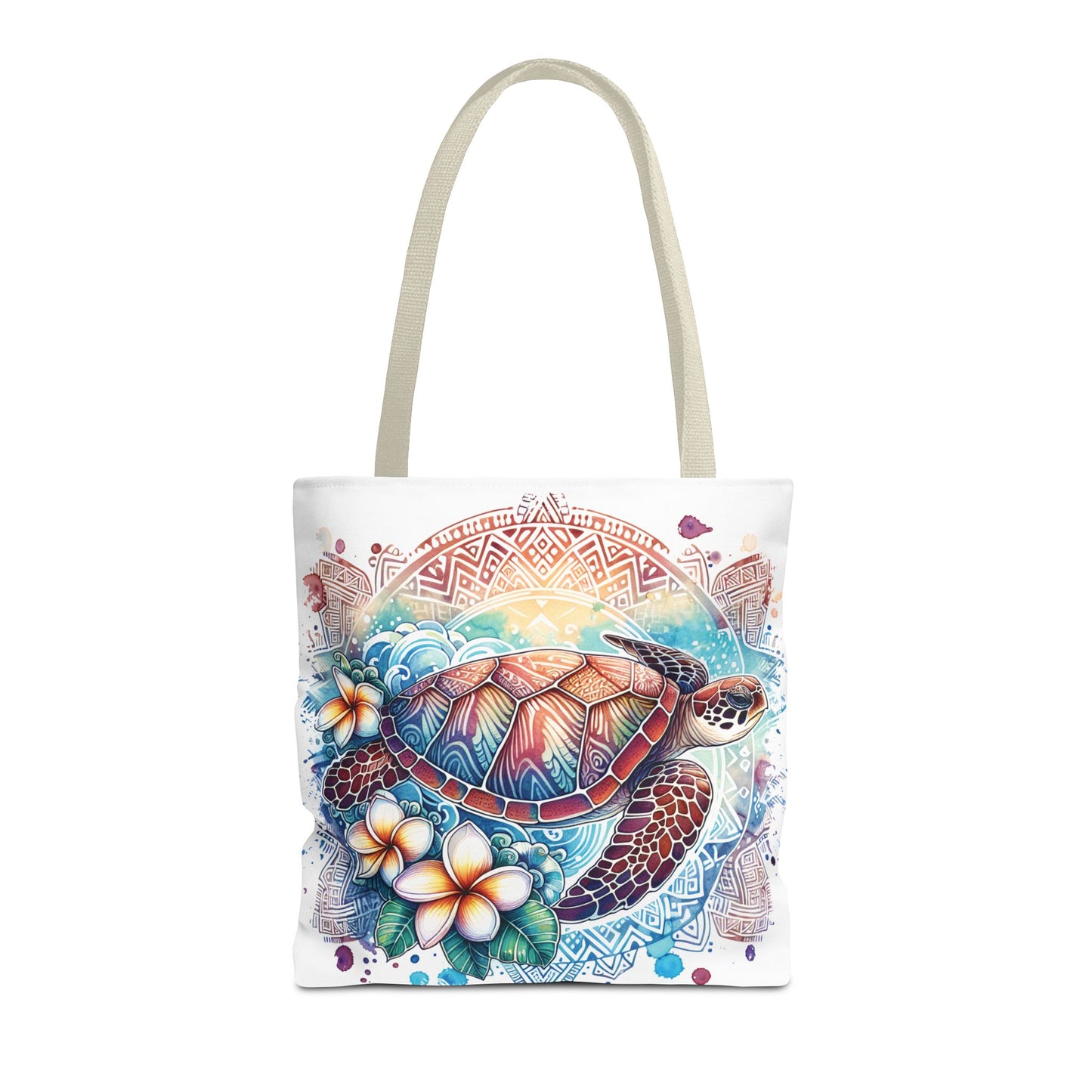 🐢 Tropical Sea Turtle Tote Bag – Coastal, Artistic & Practical 🌺