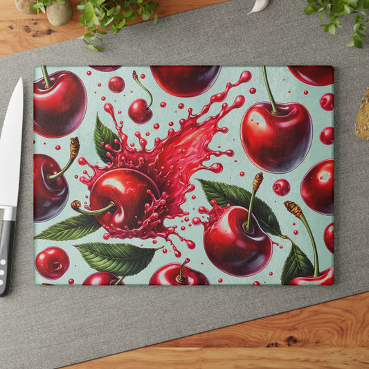 Tabla de cortar Cherry Splash: un estilo atrevido y jugoso para la cocina moderna