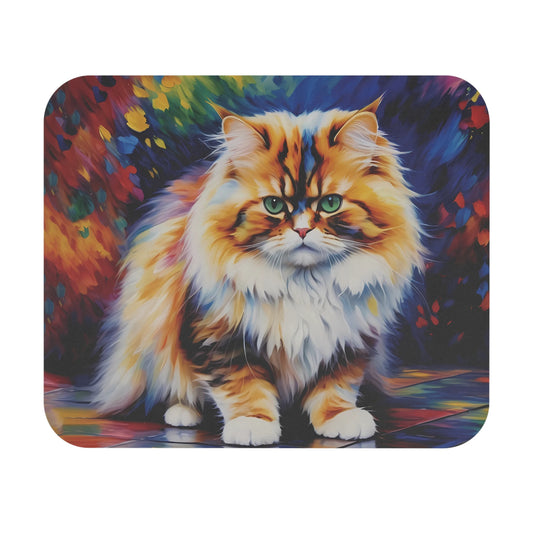 Alfombrilla de ratón con diseño de gato persa: elegante decoración de escritorio para amantes de los gatos