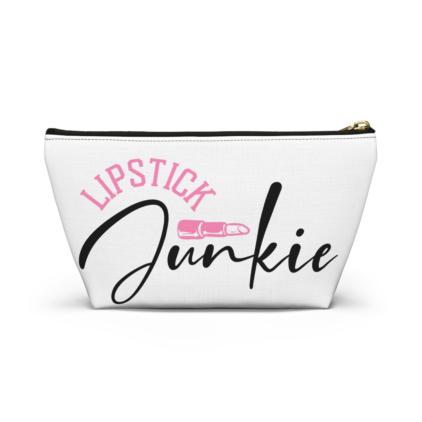 Accessory Pouch – "Lipstick Junkie" Pink Makeup Bag