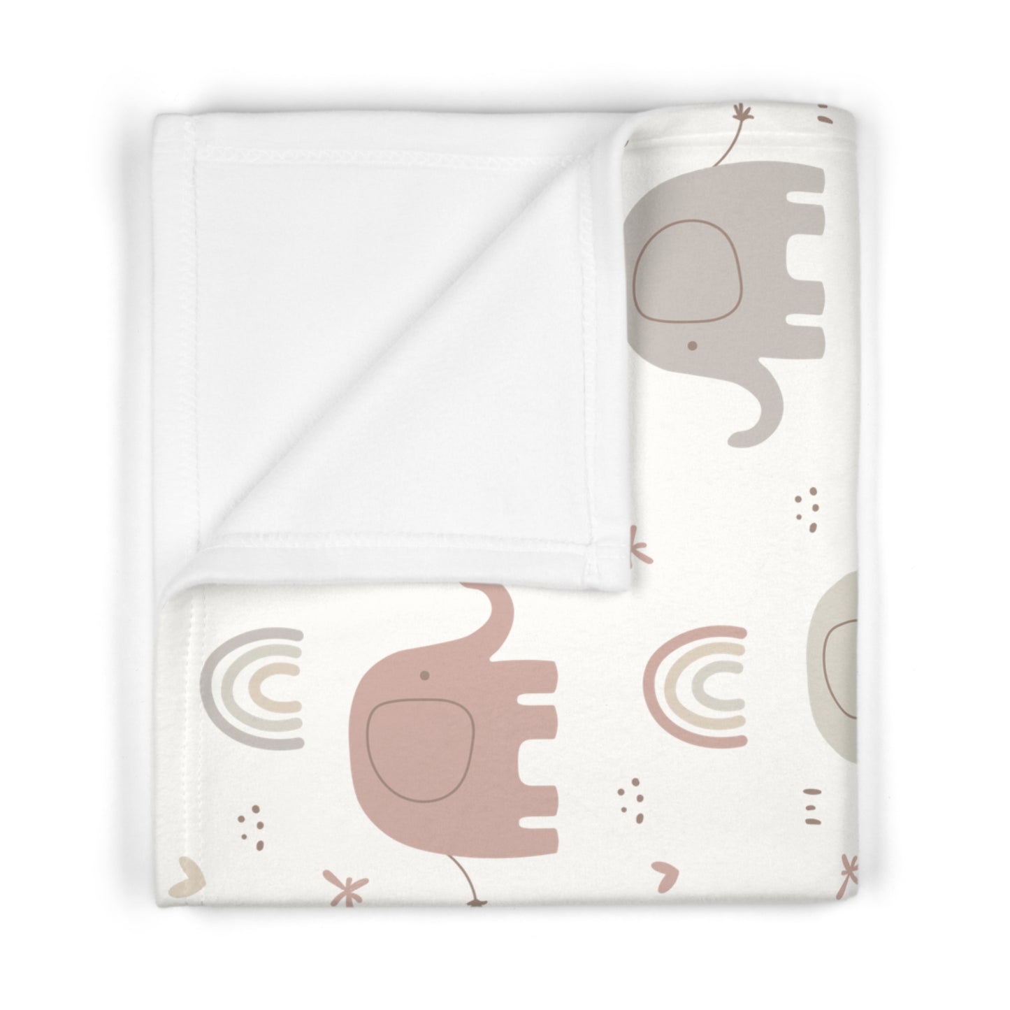 Boho Rainbow Elephants Baby Blanket – Ultra-Soft Fleece 30″×40″ | Neutral Nursery Cozy