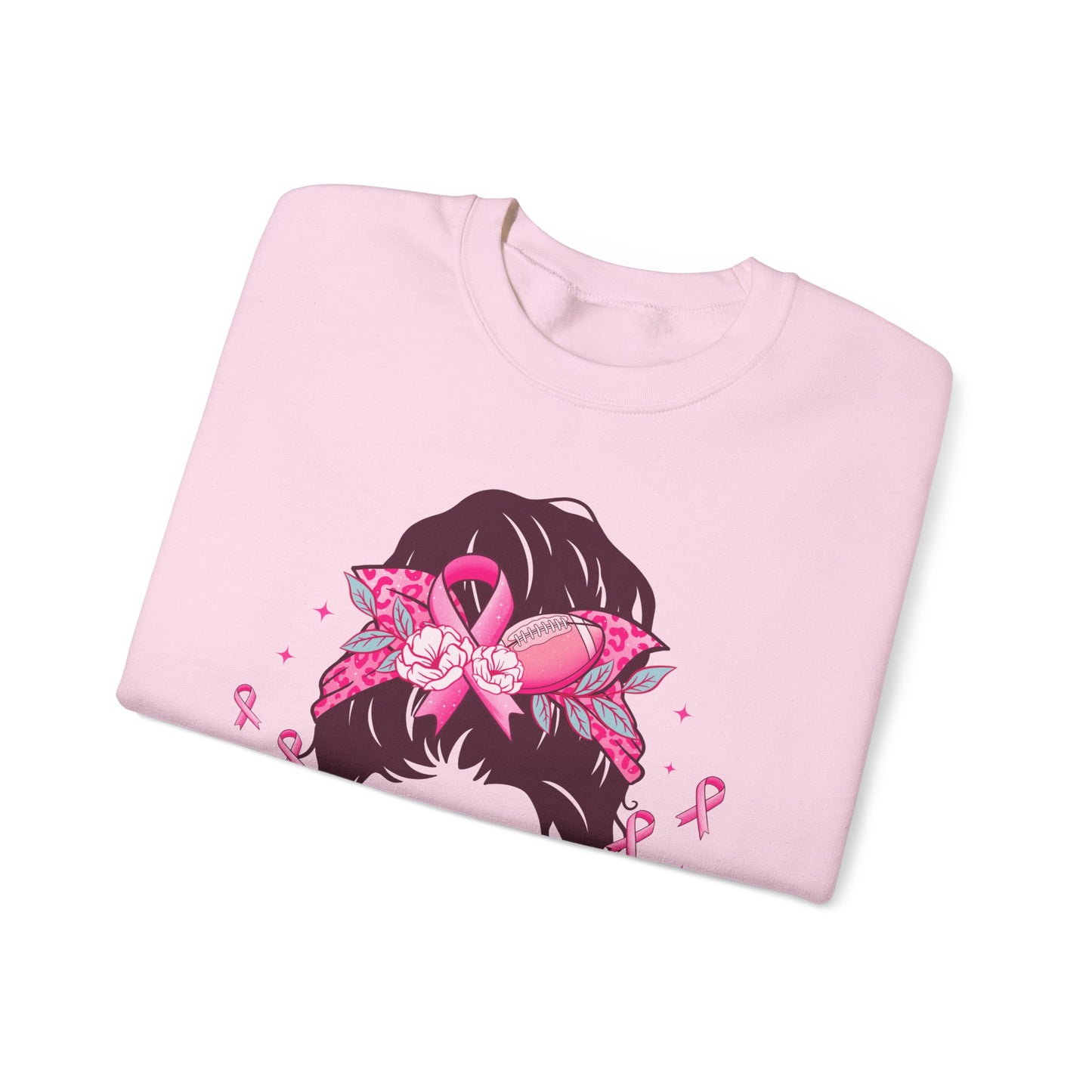 💪🎀 Stronger Than Cancer Sweatshirt – Bold Leopard Print Breast Cancer Awareness Crewneck