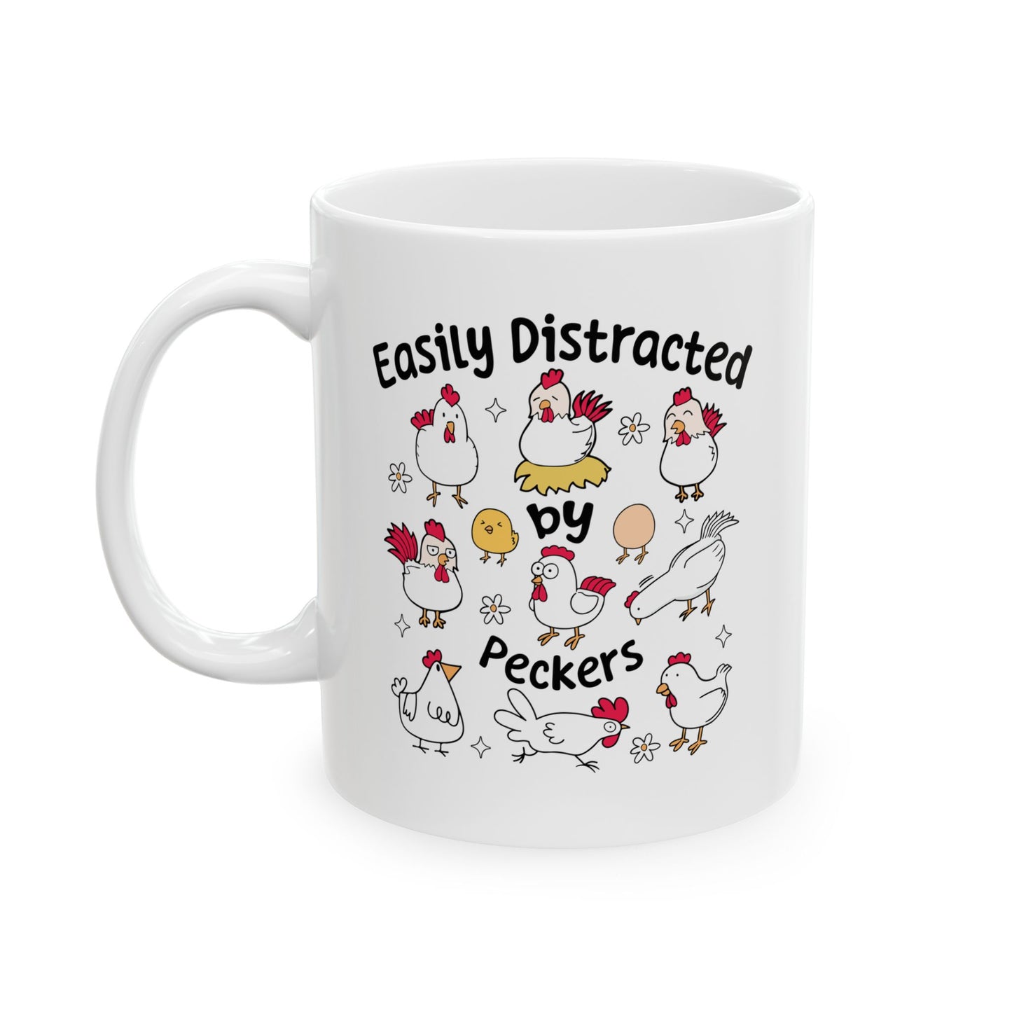 🐔 Funny Chicken Mug – Quirky Hens, Eggs & Daisies for the Chicken Obsessed! 🌼🥚