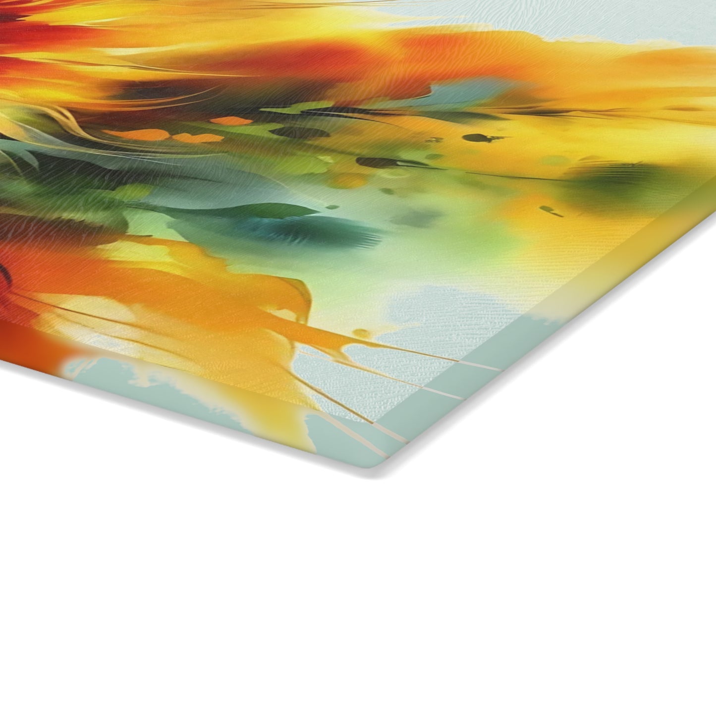 Tabla de cortar de vidrio templado con diseño de girasol: ¡Ilumina tu cocina!