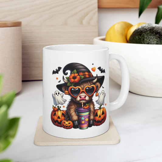 🎃 Highland Cow Halloween Mug – Spooky & Sweet Fall Sips 👻