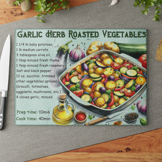 🥔🌿 Garlic Herb Roasted Vegetables Cutting Board – Flavorful Kitchen Art for Everyday Cooking 🍅
