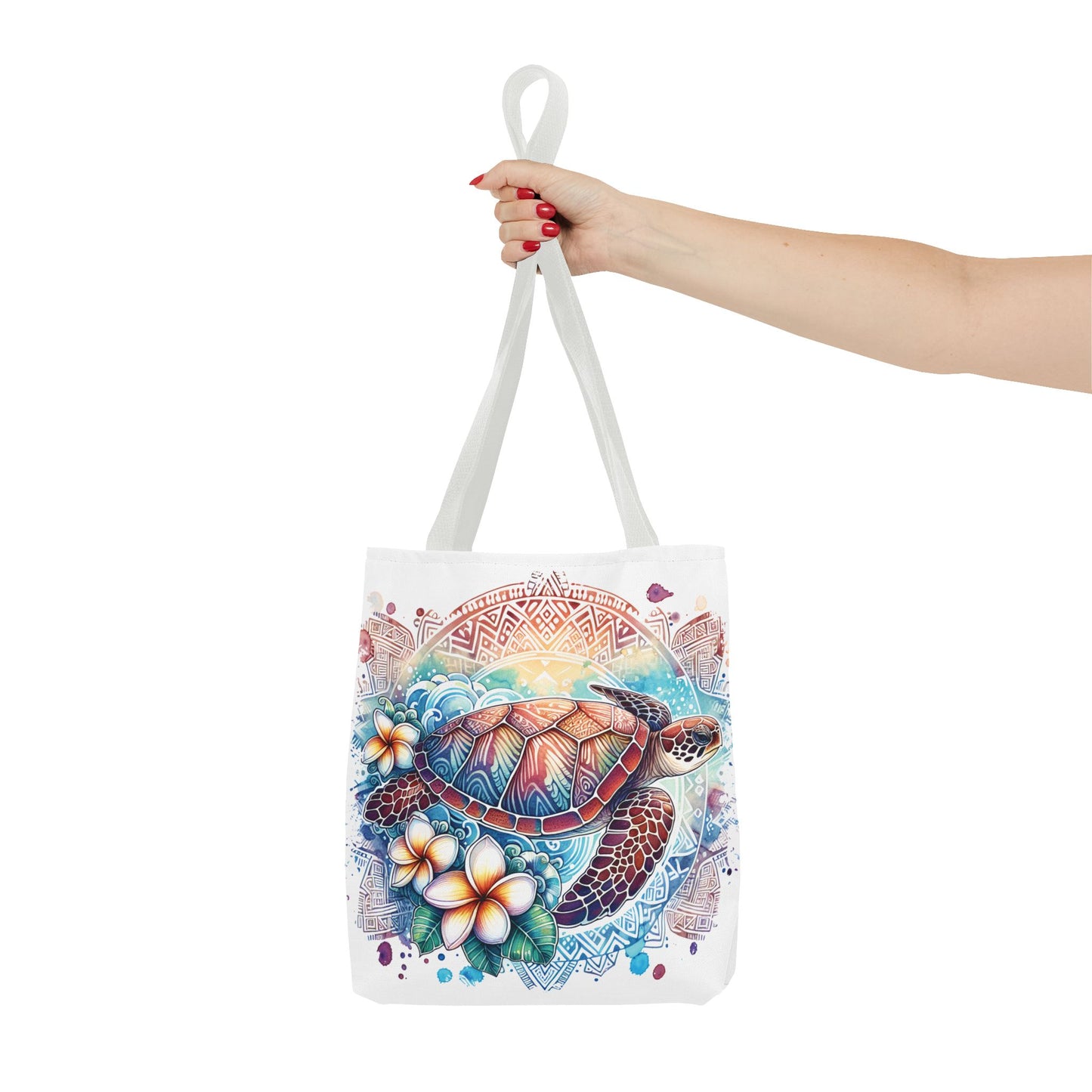 🐢 Tropical Sea Turtle Tote Bag – Coastal, Artistic & Practical 🌺