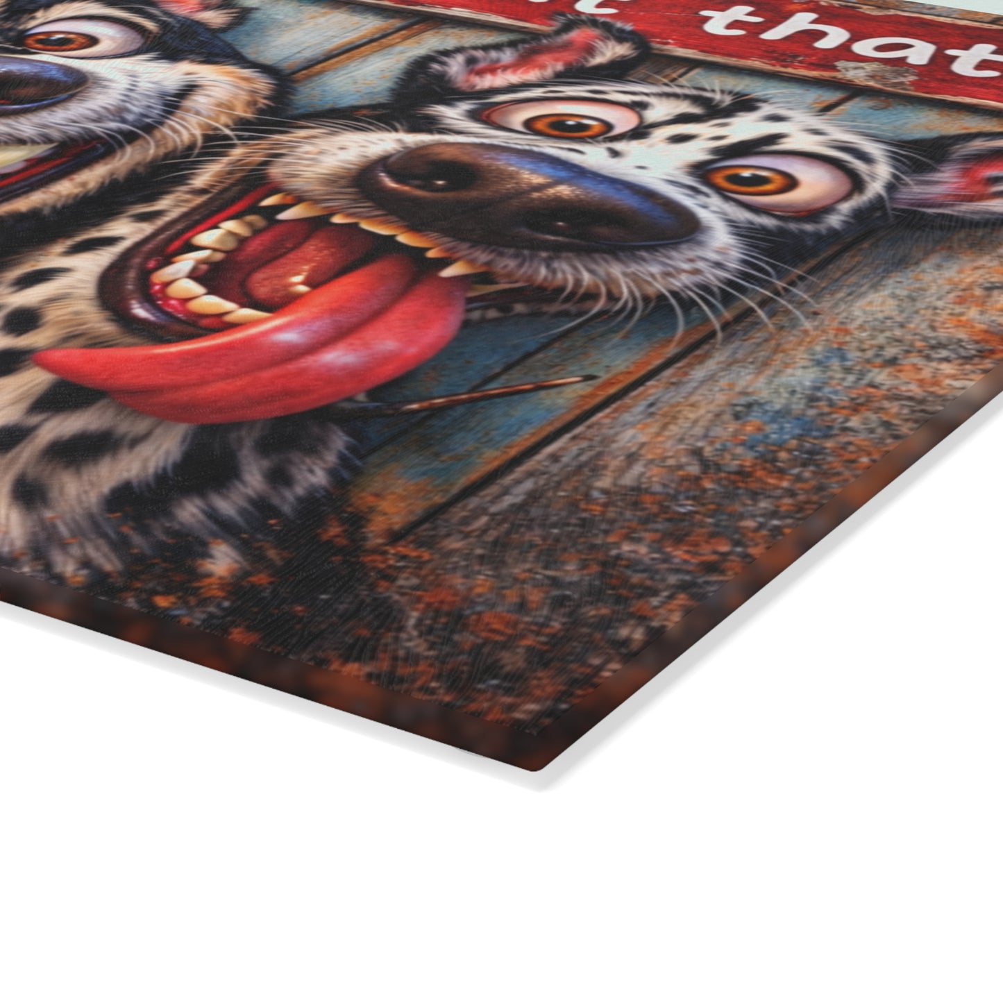 You Gonna Eat That? Glass Cutting Board – Funny Dog Kitchen Decor with Rustic Charm