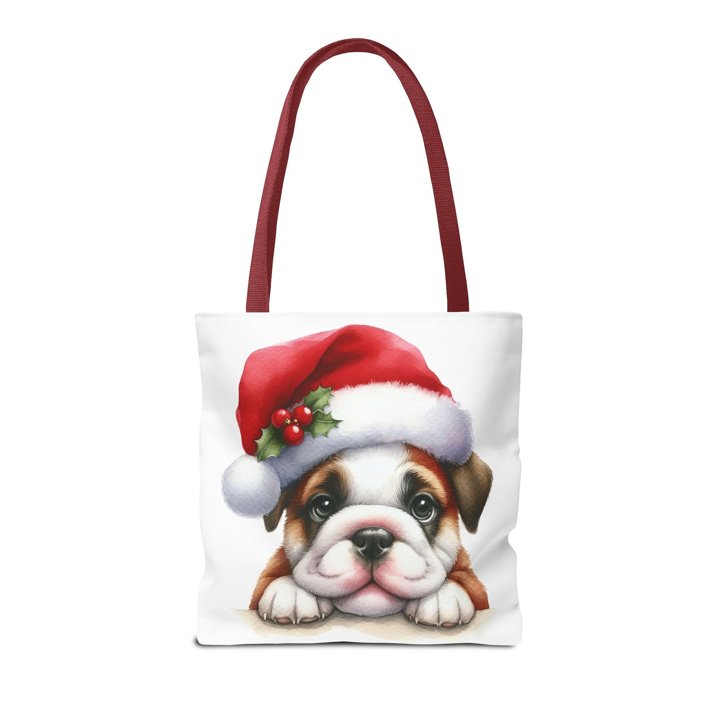 🐾 Bulldog Christmas Tote Bag – Santa Paws Cuteness You Can Carry 🎄