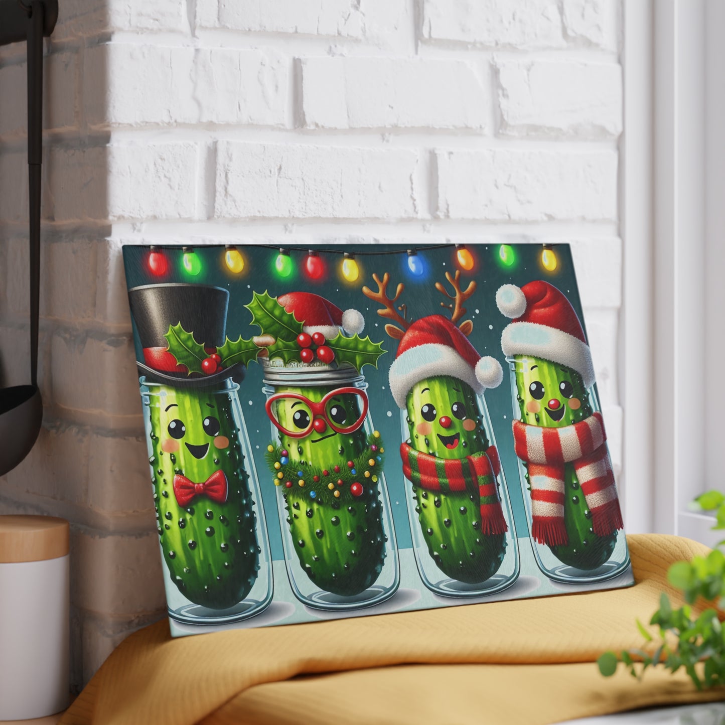 🥒🎄 Christmas Pickles Cutting Board – Holiday Cheer with a Crunchy Twist ✨🍴