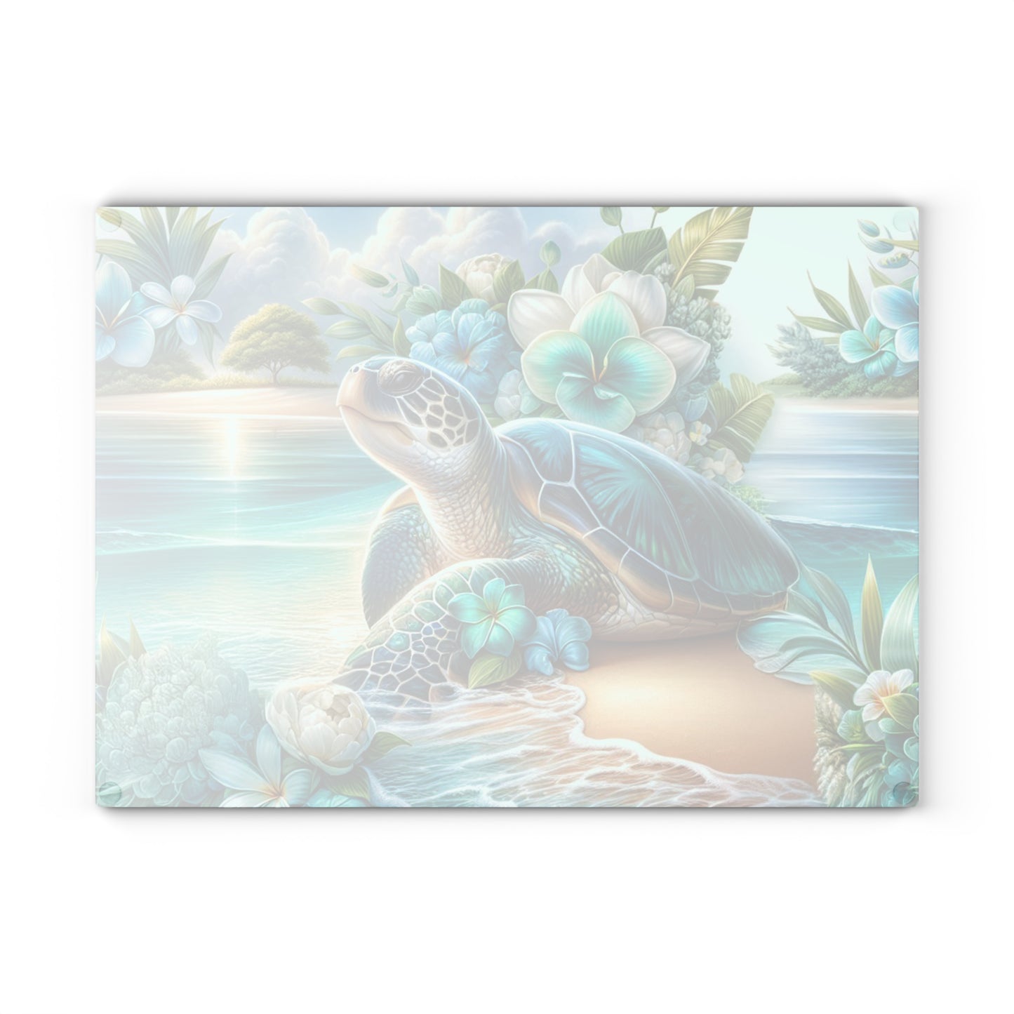 🐢 Tropical Sea Turtle Cutting Board – Coastal Tranquility for Your Kitchen