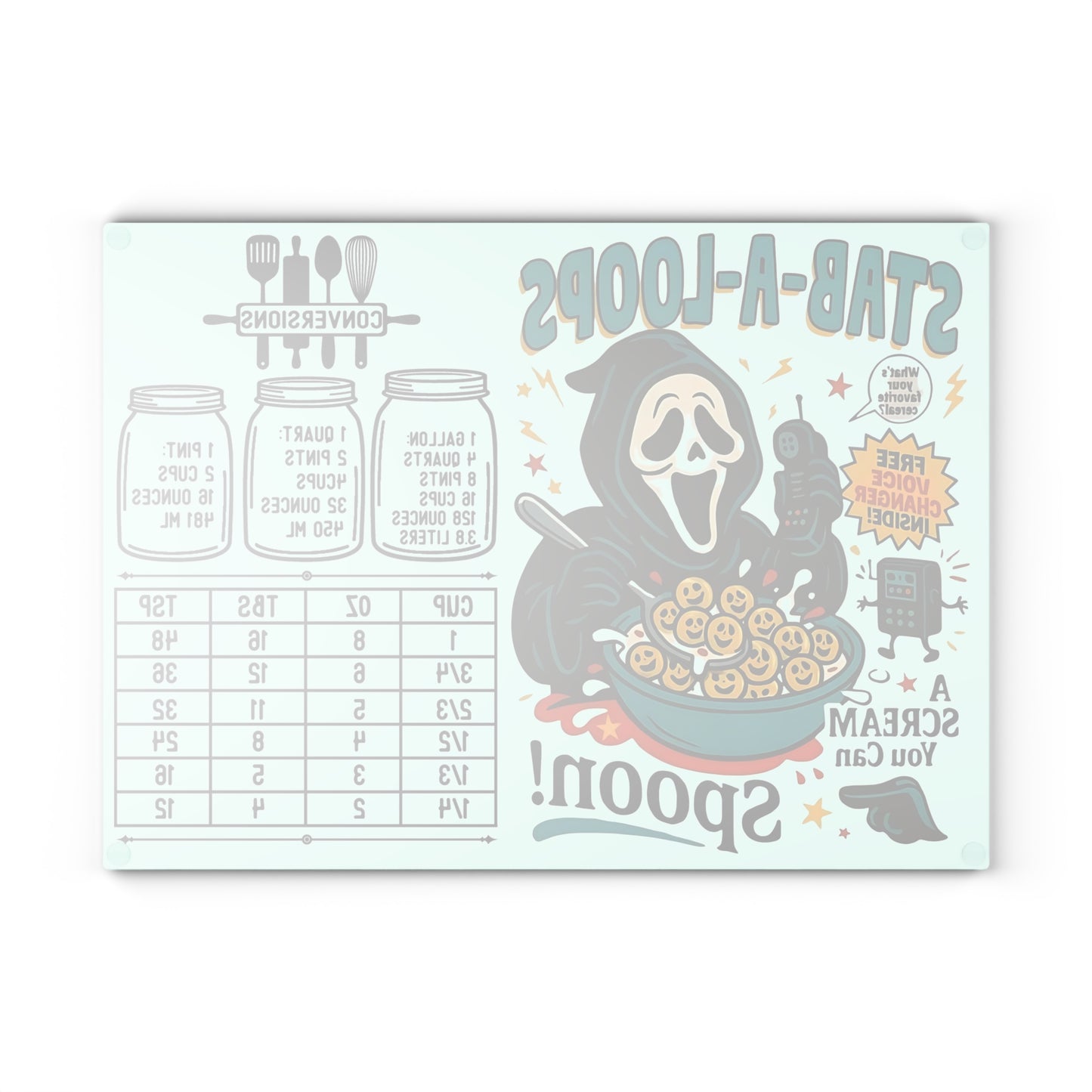 🔪 “Stab-A-Loops” Horror Cereal Cutting Board – A Scream You Can Spoon! 🍽️