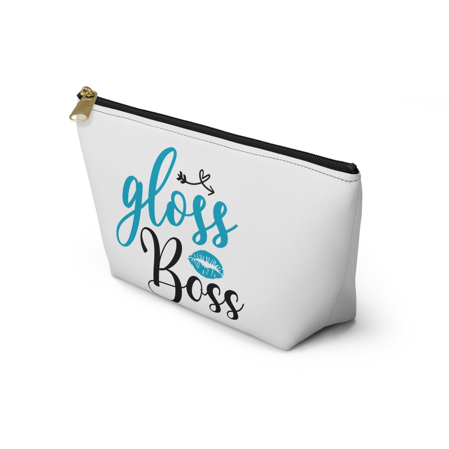 Accessory Pouch – "Gloss Boss" Teal Makeup Bag