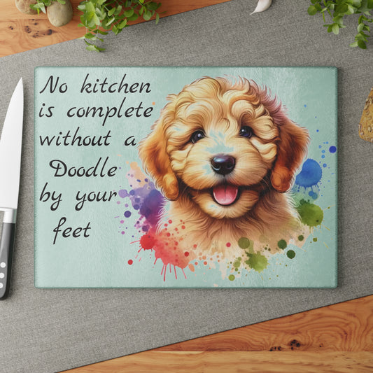 Tabla de cortar Goldendoodle, tabla de cortar Doodle, regalo Goldendoodle, regalo Doodle, me encantan los Goldendoodles, regalos para amantes de los perros, tabla de charcutería