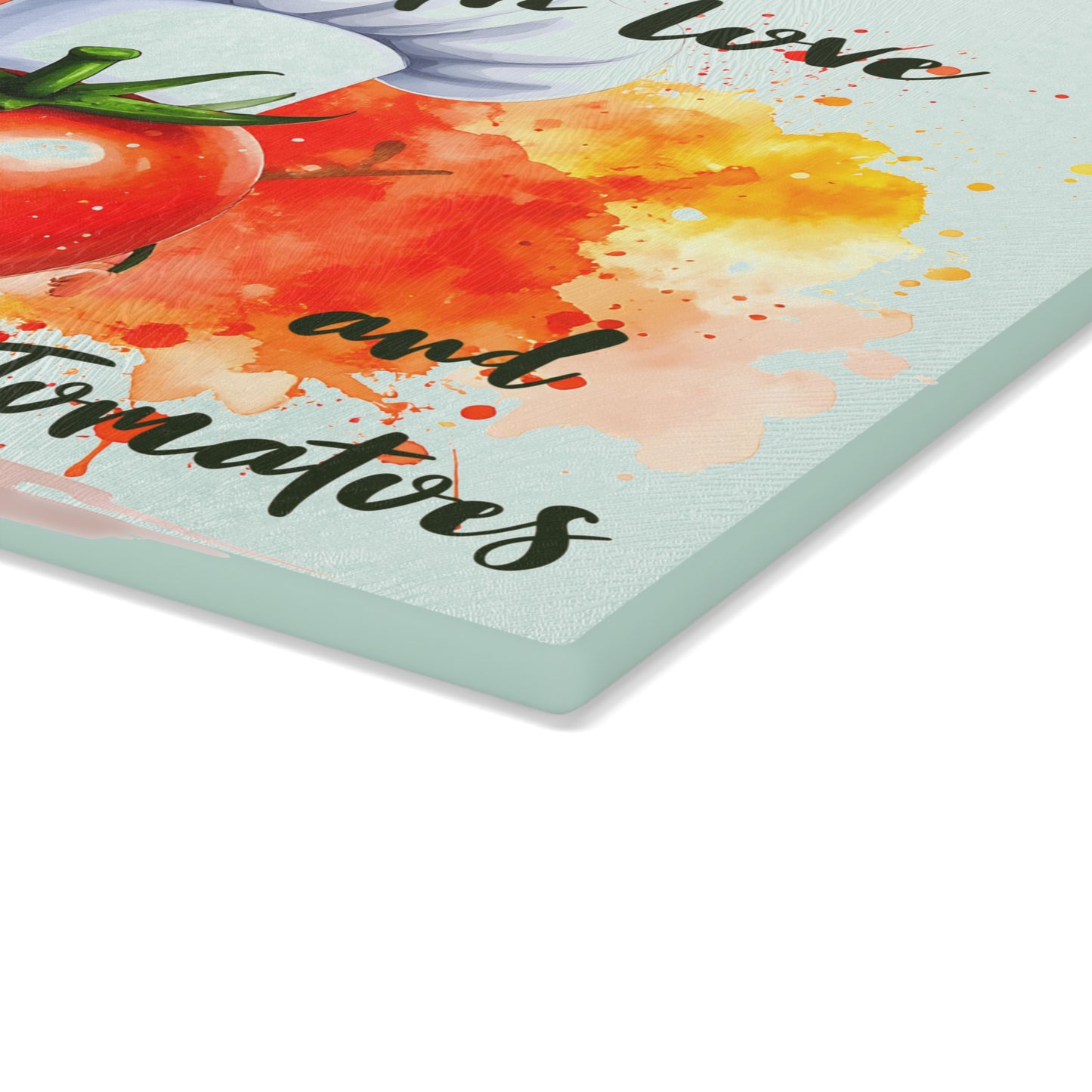 🍅 Made With Love and Tomatoes – Funny Chef Cutting Board