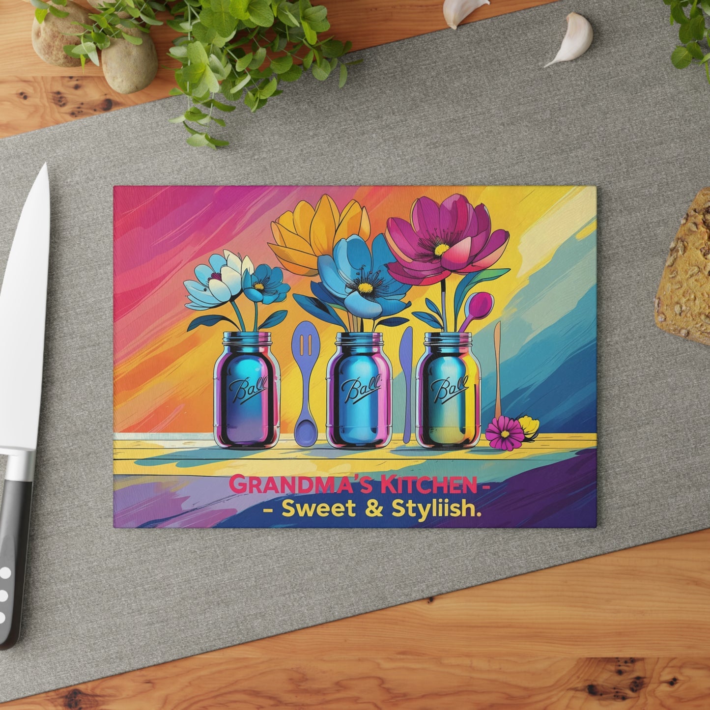 🌈 Grandma’s Kitchen Cutting Board – Sweet & Stylish