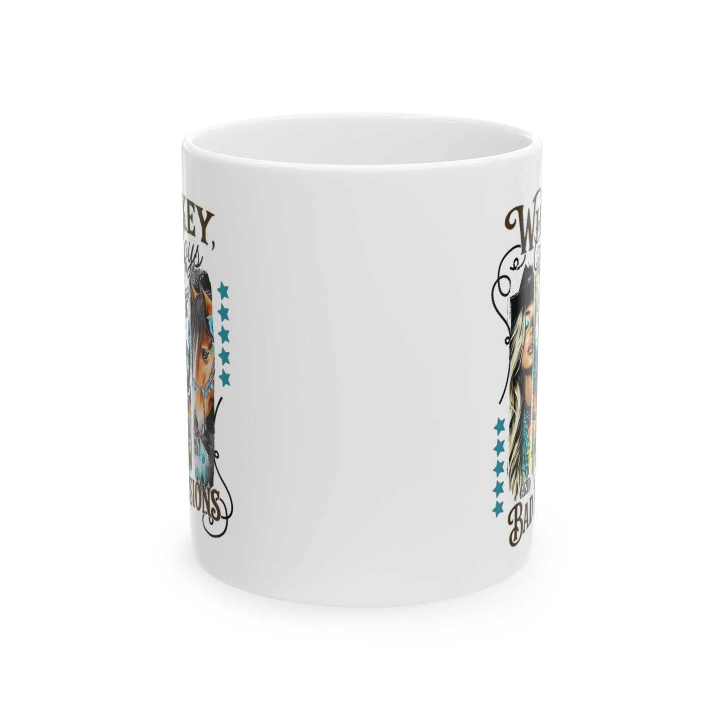 🥃 Whiskey, Cowboys, and Bad Decisions Mug – Perfect for the Wild at Heart! 🤠