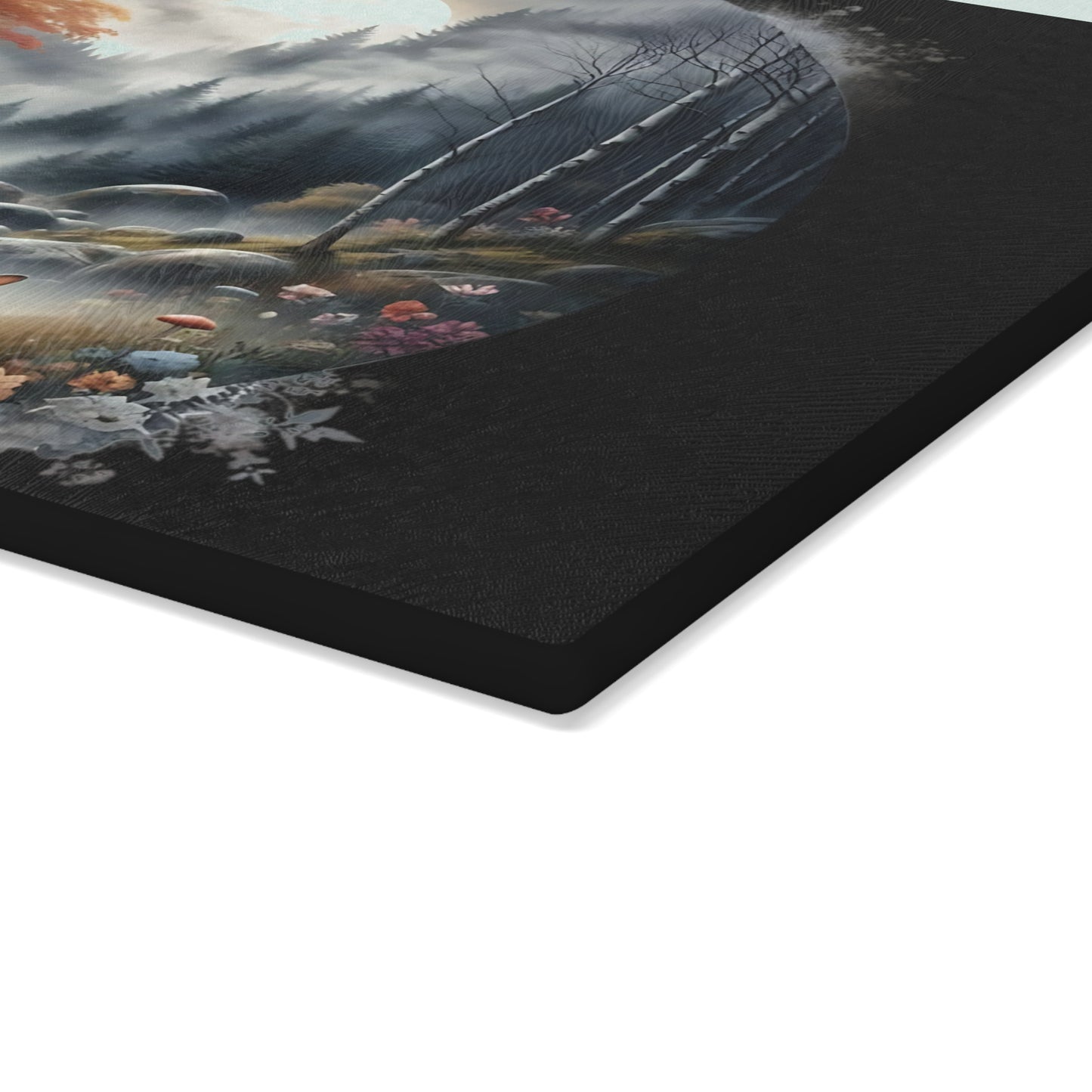 🌙 Enchanted Woodland Night Cutting Board – Mystical Forest Elegance 🌲