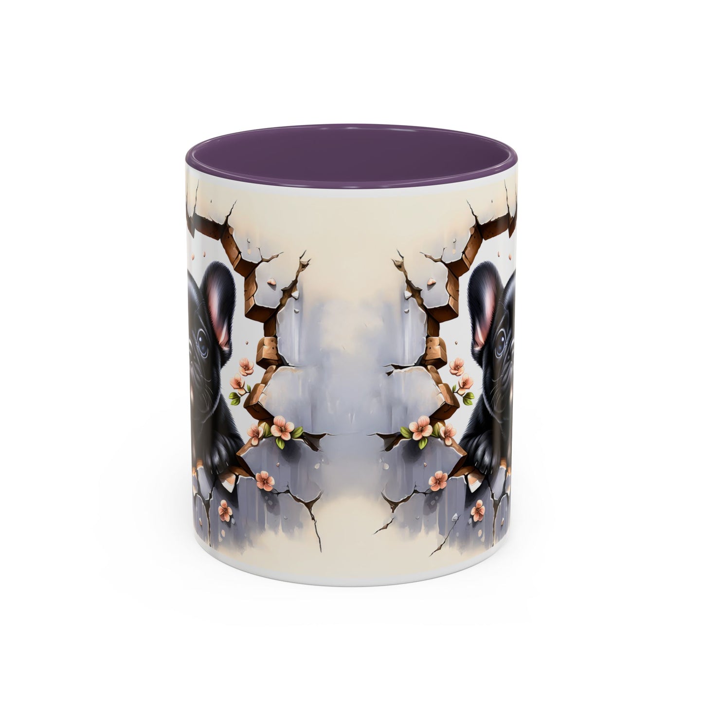 🐾☕ Black French Bulldog Puppy Accent Mug – Cute Breakthrough Pup Design ✨