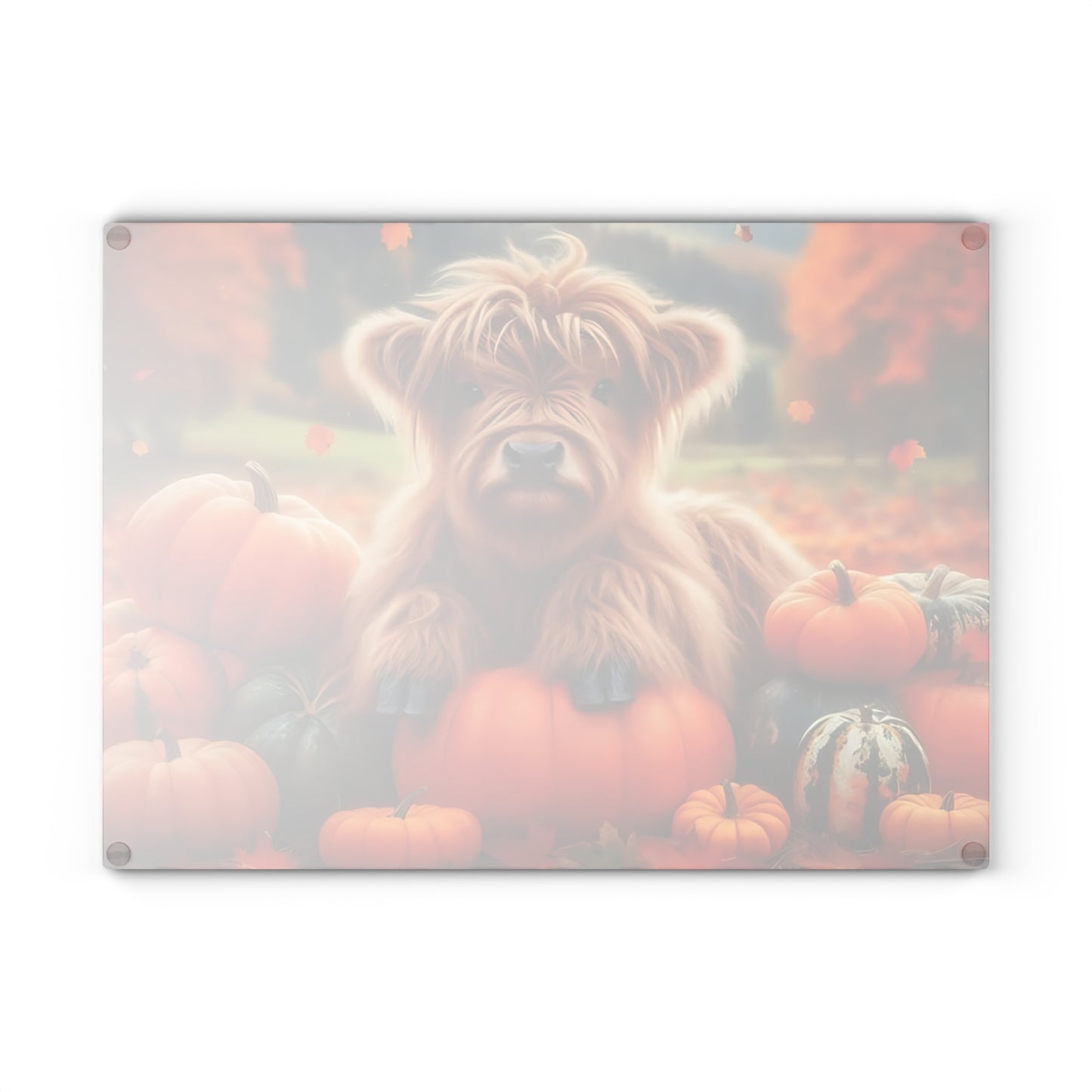 🍂🐮 Autumn Highland Calf Cutting Board – Rustic Fall Charm for Your Farmhouse Kitchen 🎃🍁