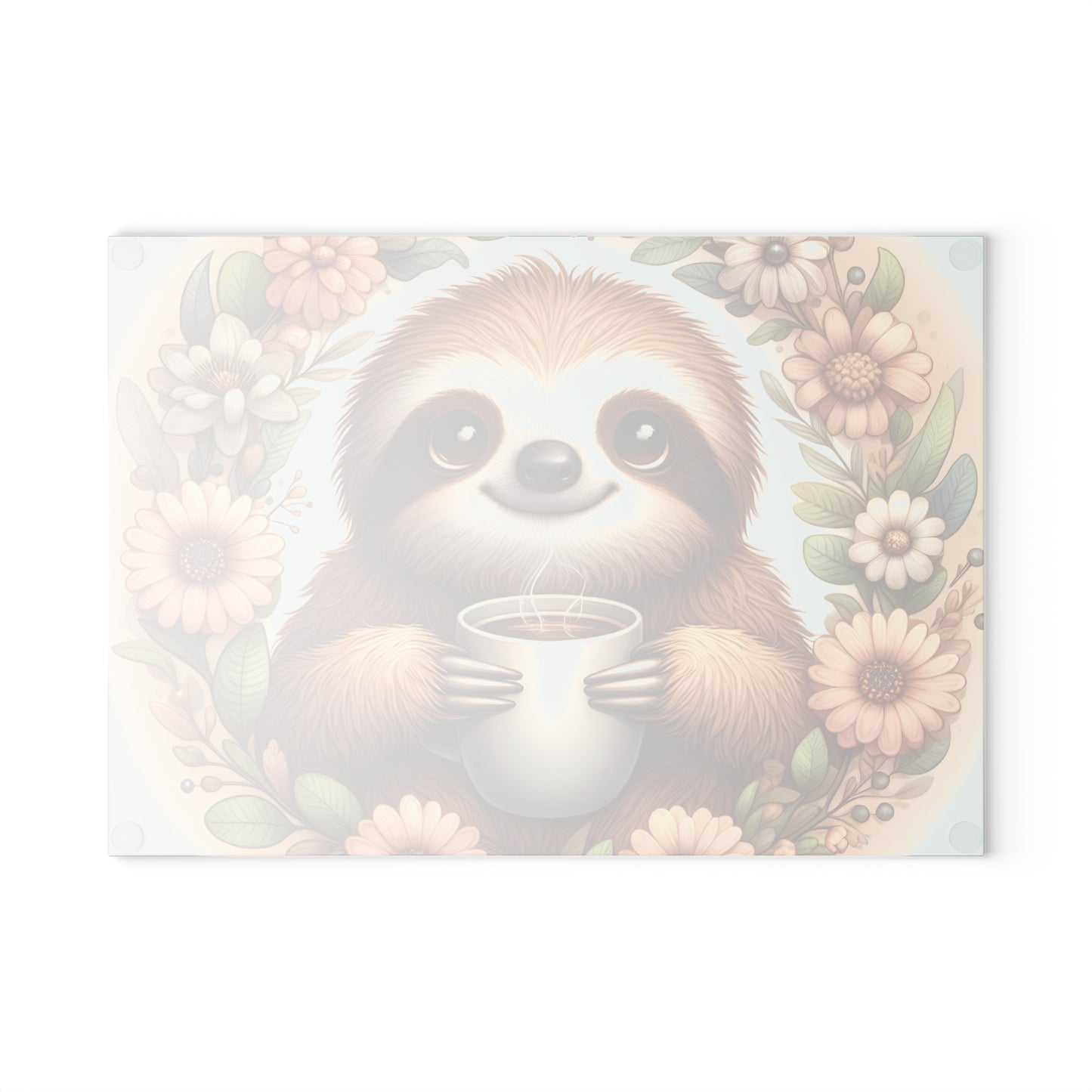🦥☕ Cozy Sloth Coffee Cutting Board – Sweet Morning Vibes for Your Kitchen