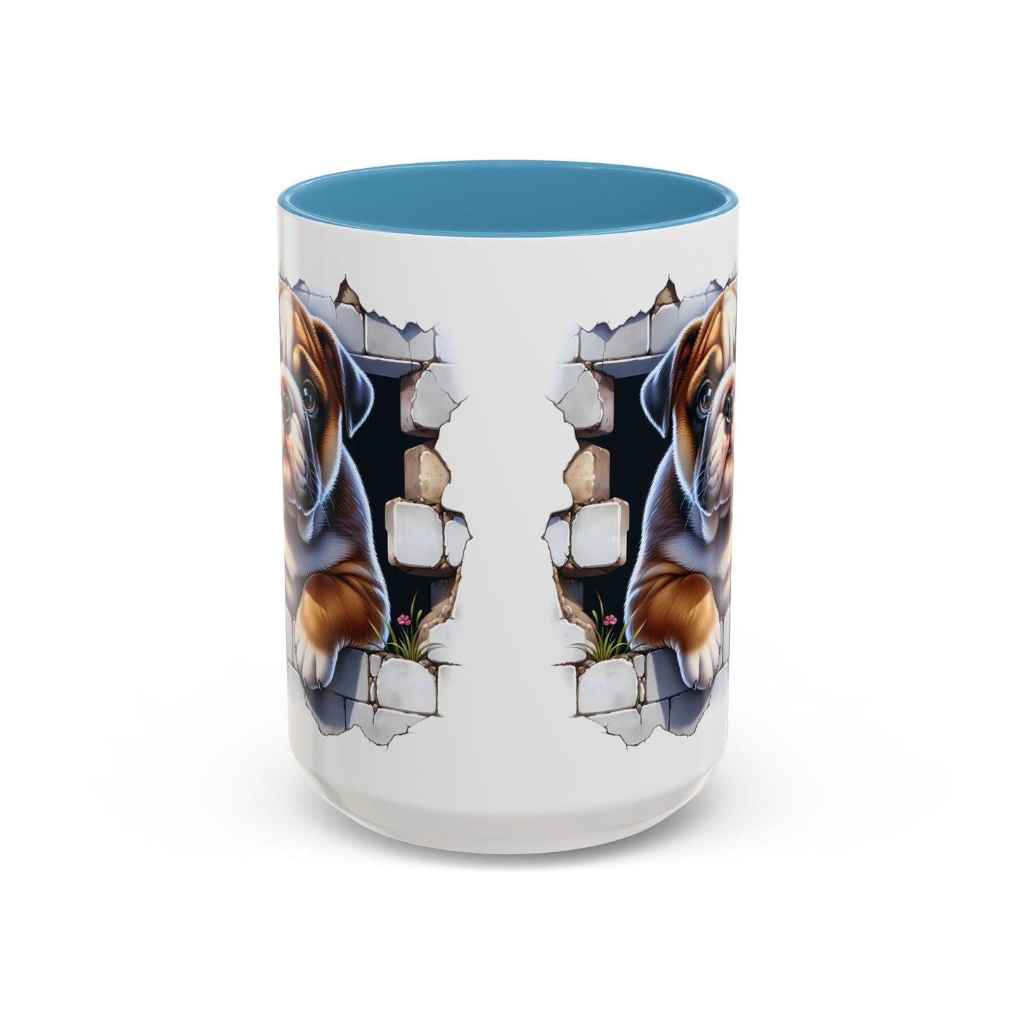 🐶☕ English Bulldog Puppy Accent Mug – Adorable Breakthrough Pup Design ✨rs (11/15oz)