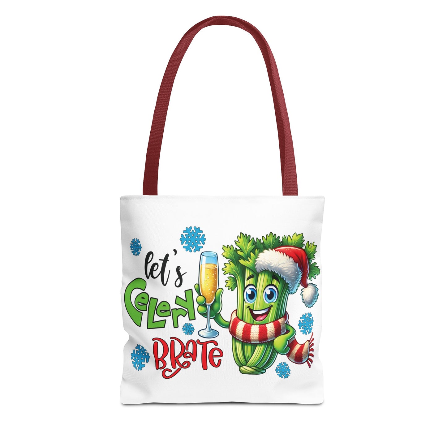 🥂 Let’s Celery-brate Christmas Tote Bag – Fun, Festive & Eco-Friendly 🎄
