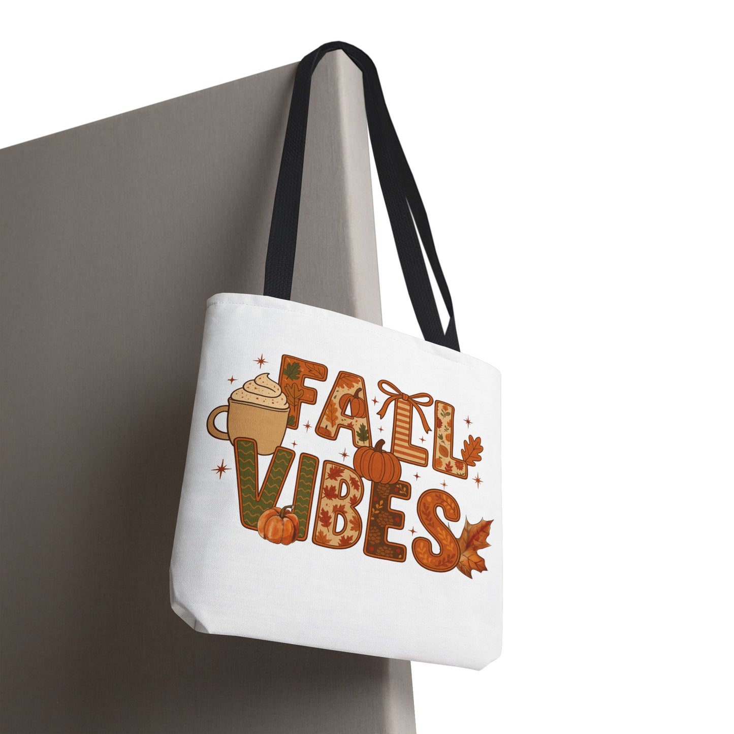 🍁 Fall Vibes Tote Bag – Cozy Comfort for Your Autumn Adventures 🎃☕