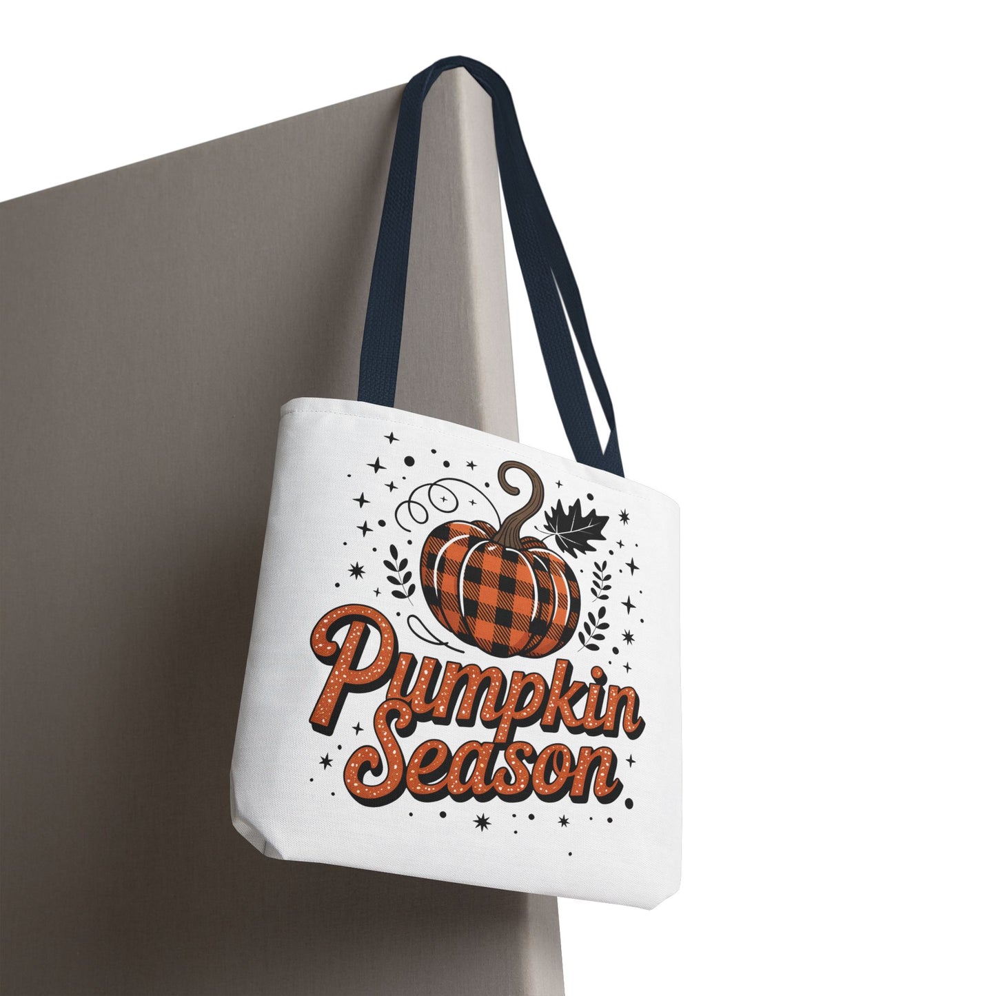 🎃 Pumpkin Season Tote Bag – Fall Buffalo Plaid Style for Autumn Lovers 🍂