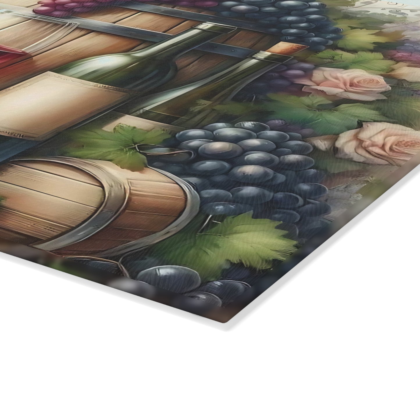 Tabla de cortar de vidrio templado para vino vintage
