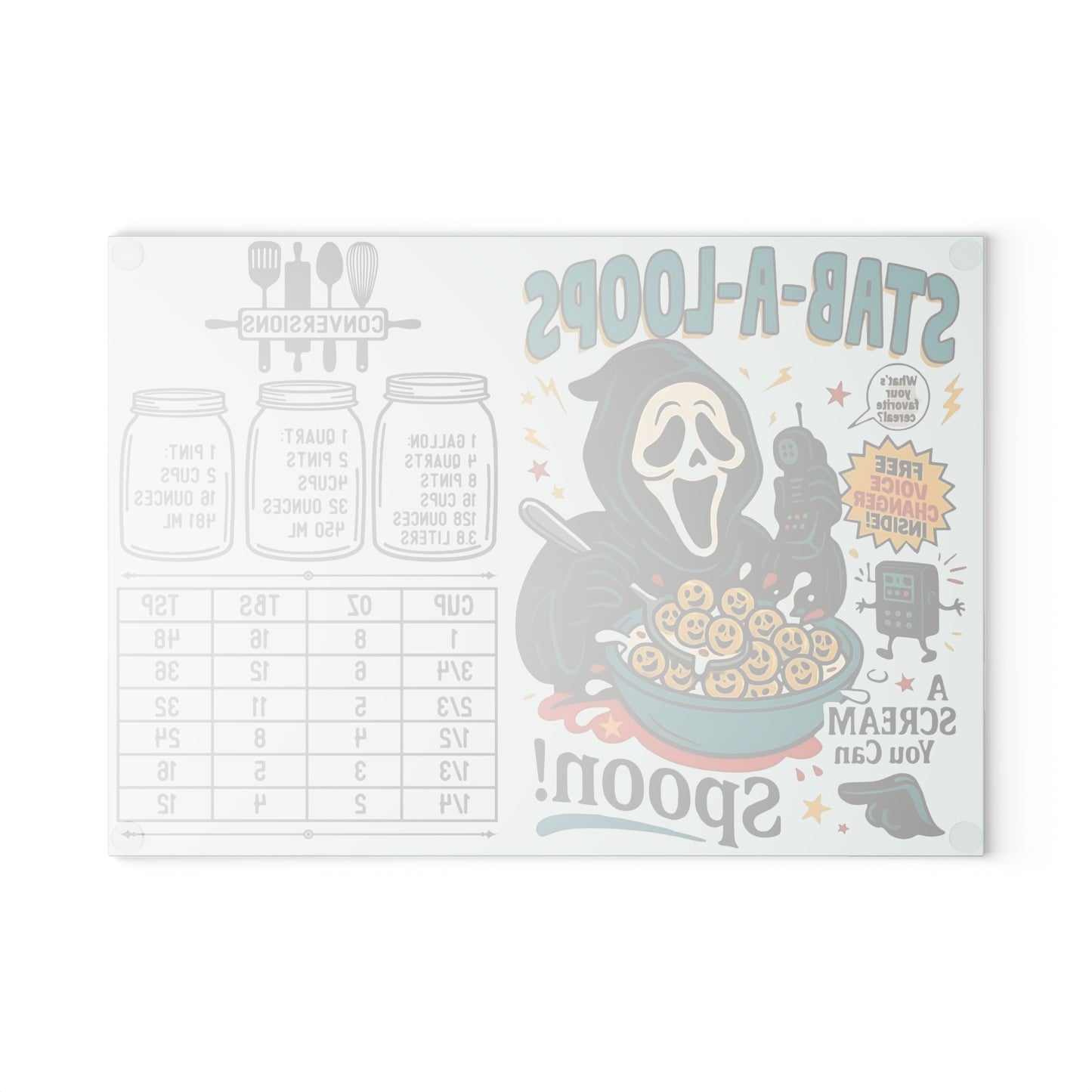 🔪 “Stab-A-Loops” Horror Cereal Cutting Board – A Scream You Can Spoon! 🍽️