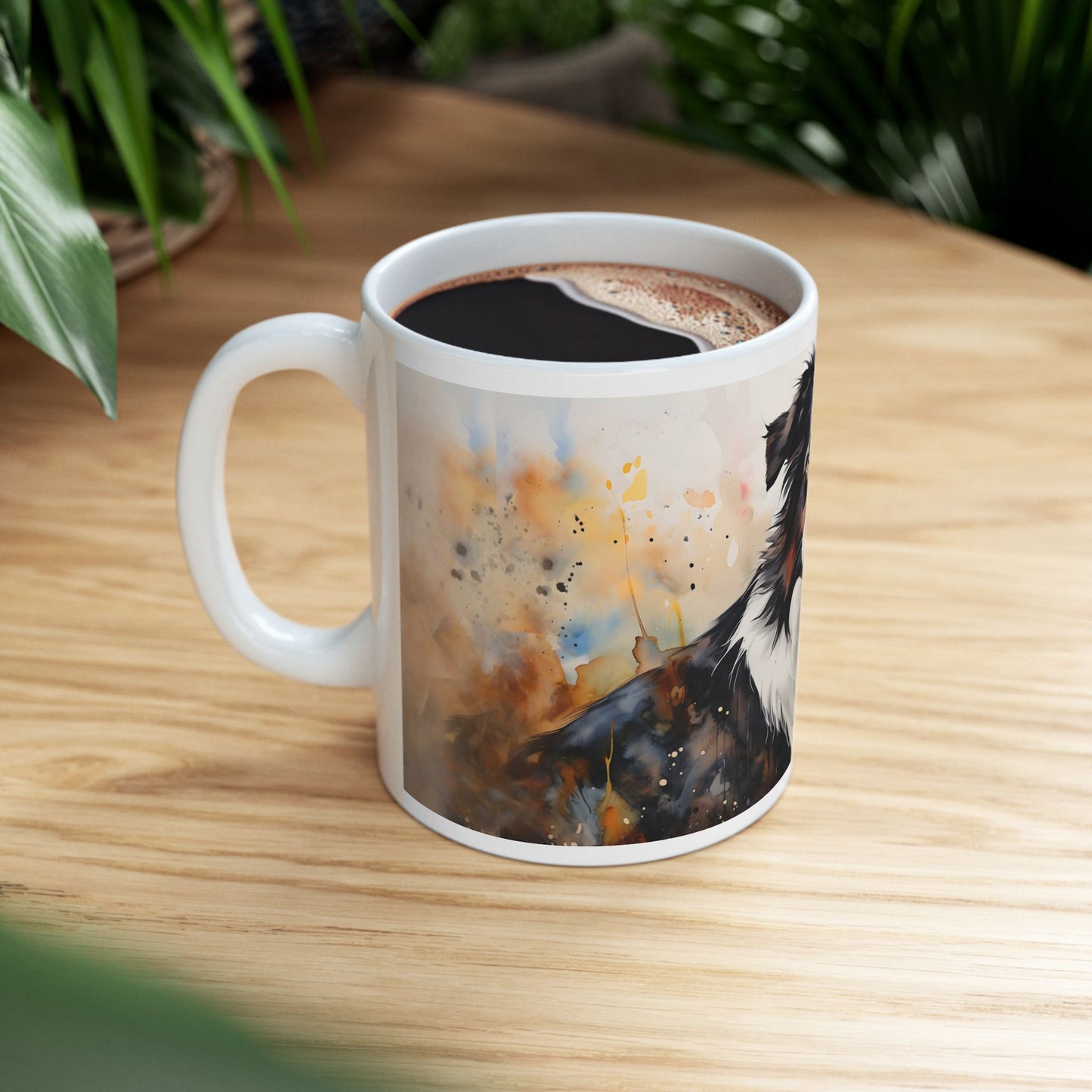 🐾 Watercolor Border Collie Mug – A Stunning Tribute to Your Loyal Companion! 🌸
