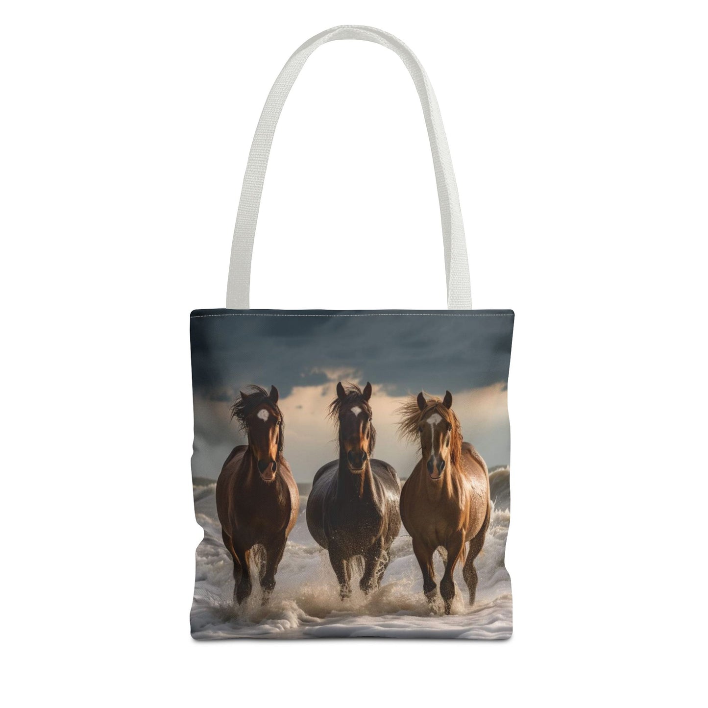 Bolsa de mano Caballos salvajes al anochecer: un bolso de mano atrevido inspirado en la naturaleza para amantes de los caballos