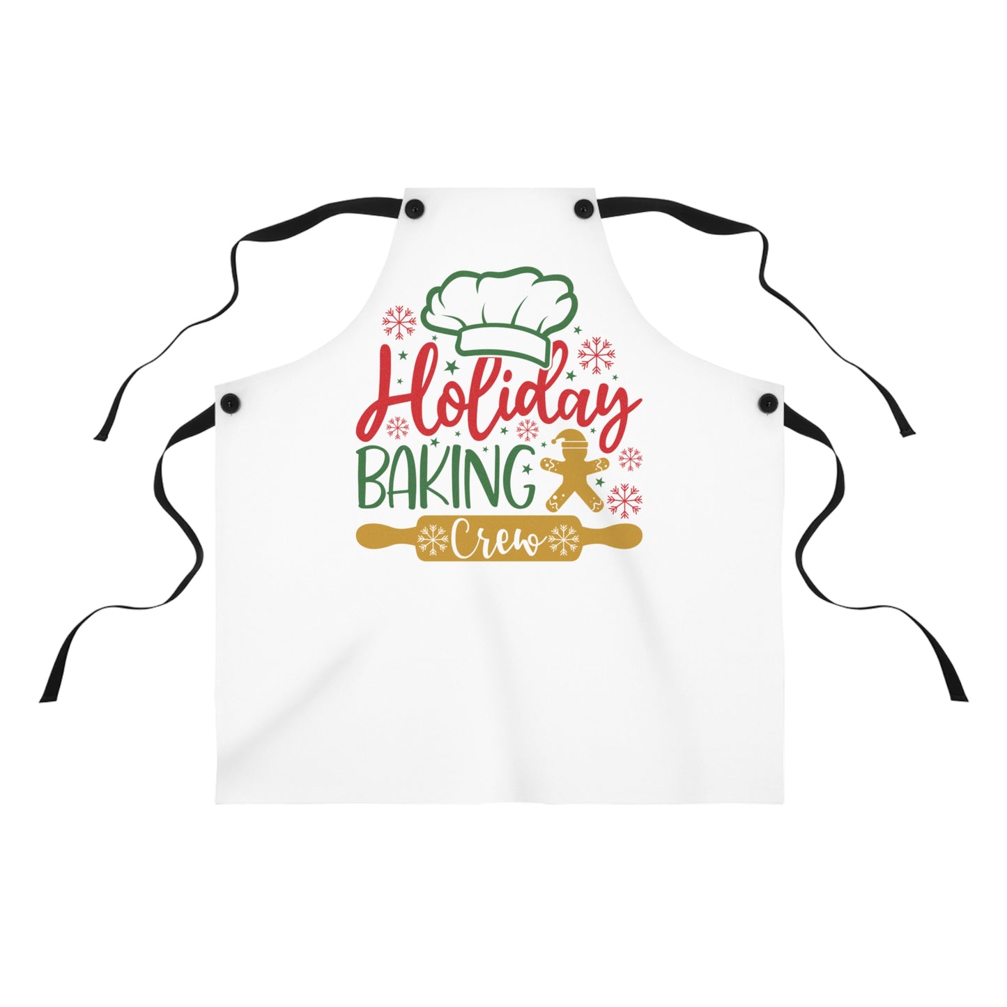 🎄🍪 “Holiday Baking Crew” Christmas Apron – Festive Fun for Kitchen Elves & Cookie Pros