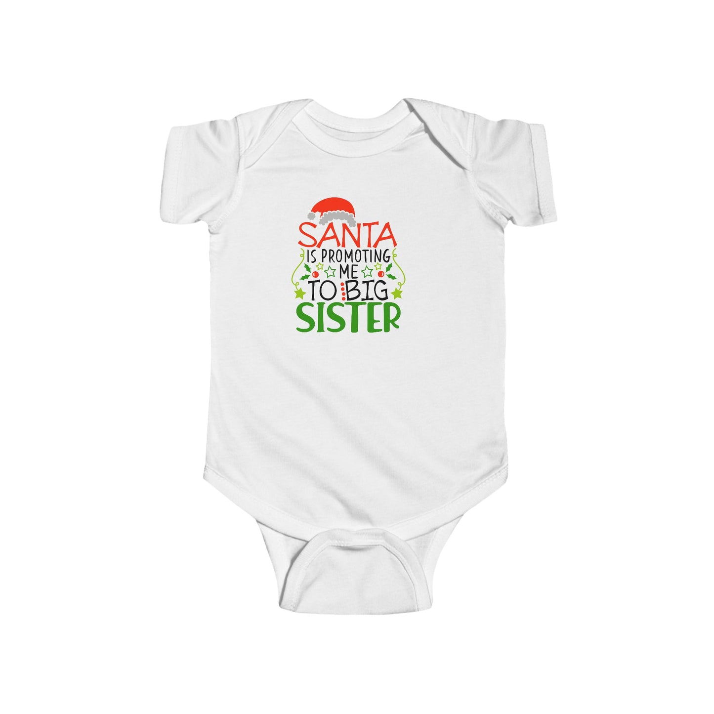 🎅👶 Santa Sister Baby Onesie – Adorable Holiday Bodysuit for Little Sisters 🎄✨
