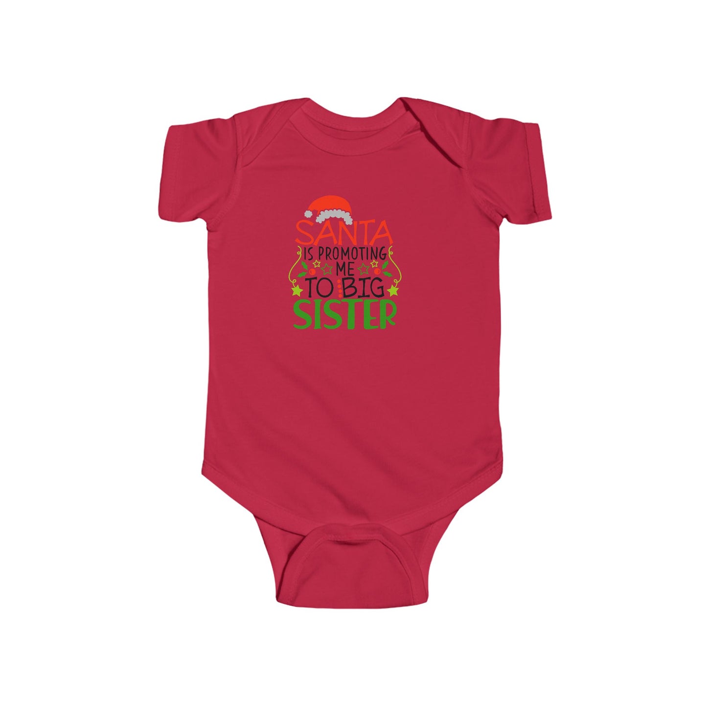 🎅👶 Santa Sister Baby Onesie – Adorable Holiday Bodysuit for Little Sisters 🎄✨