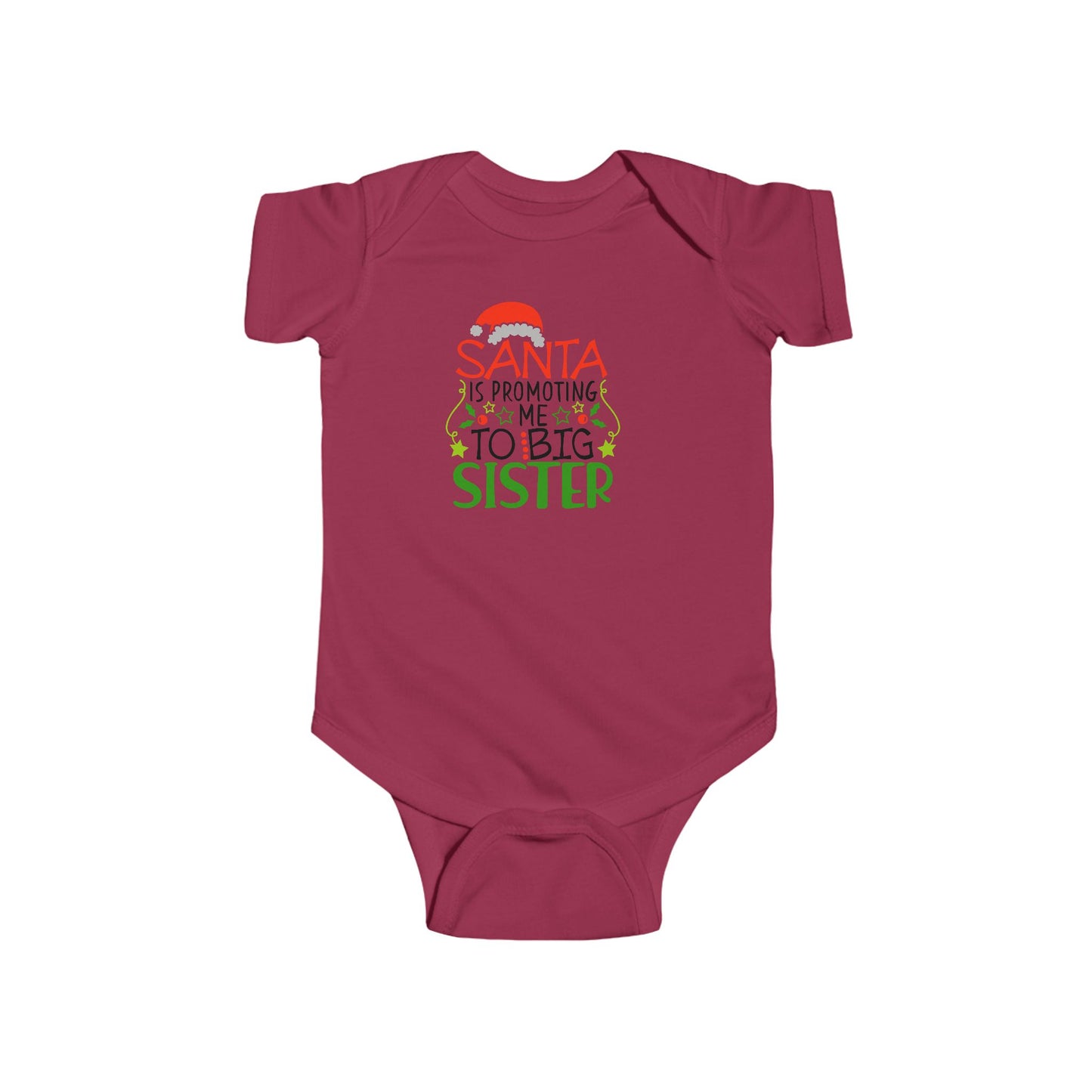 🎅👶 Santa Sister Baby Onesie – Adorable Holiday Bodysuit for Little Sisters 🎄✨