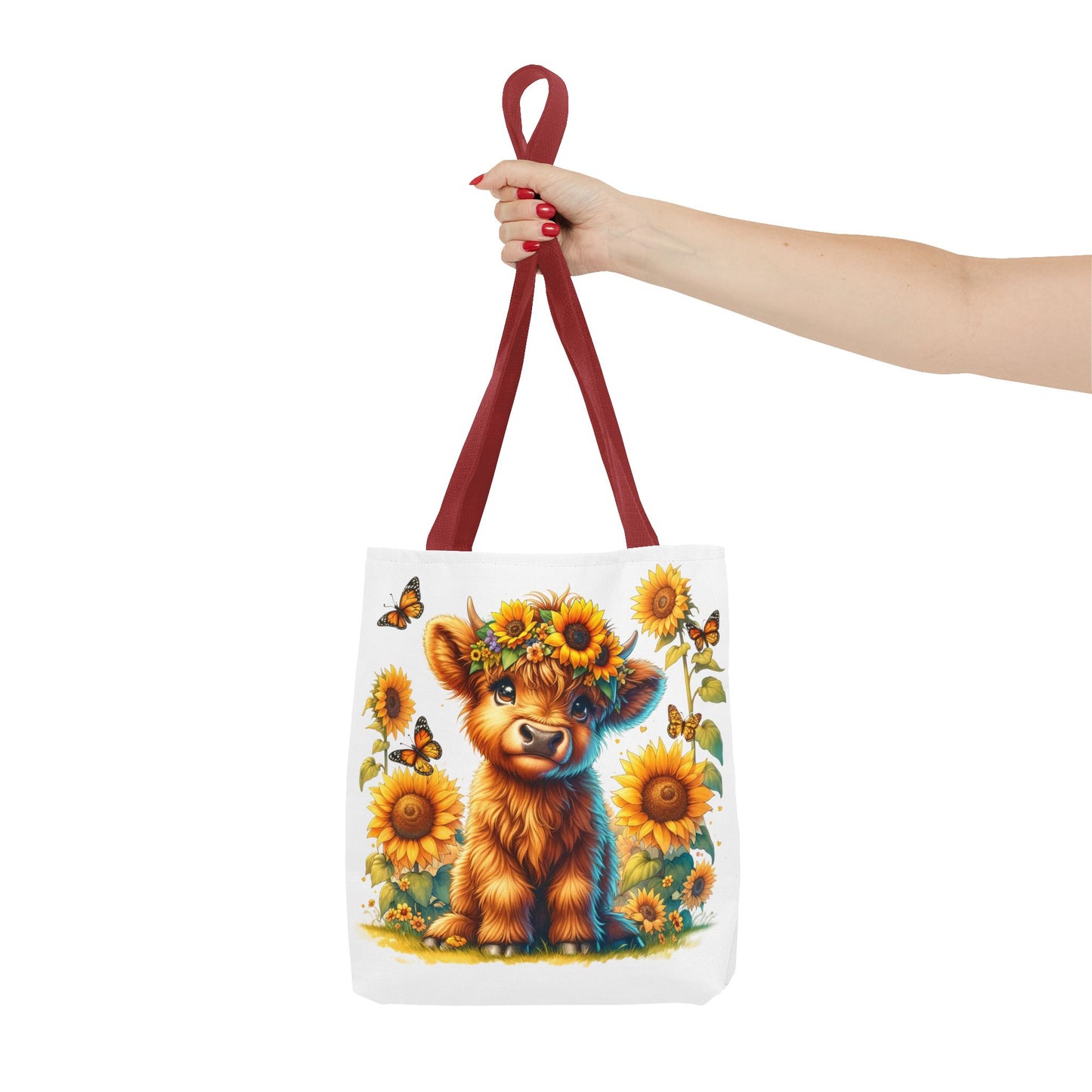 Bolsa de mano de vaca de las Tierras Altas: estética rústica de granja, bolsa de compras reutilizable con un toque rústico y chic, regalo inspirado en la naturaleza para amantes de los animales.