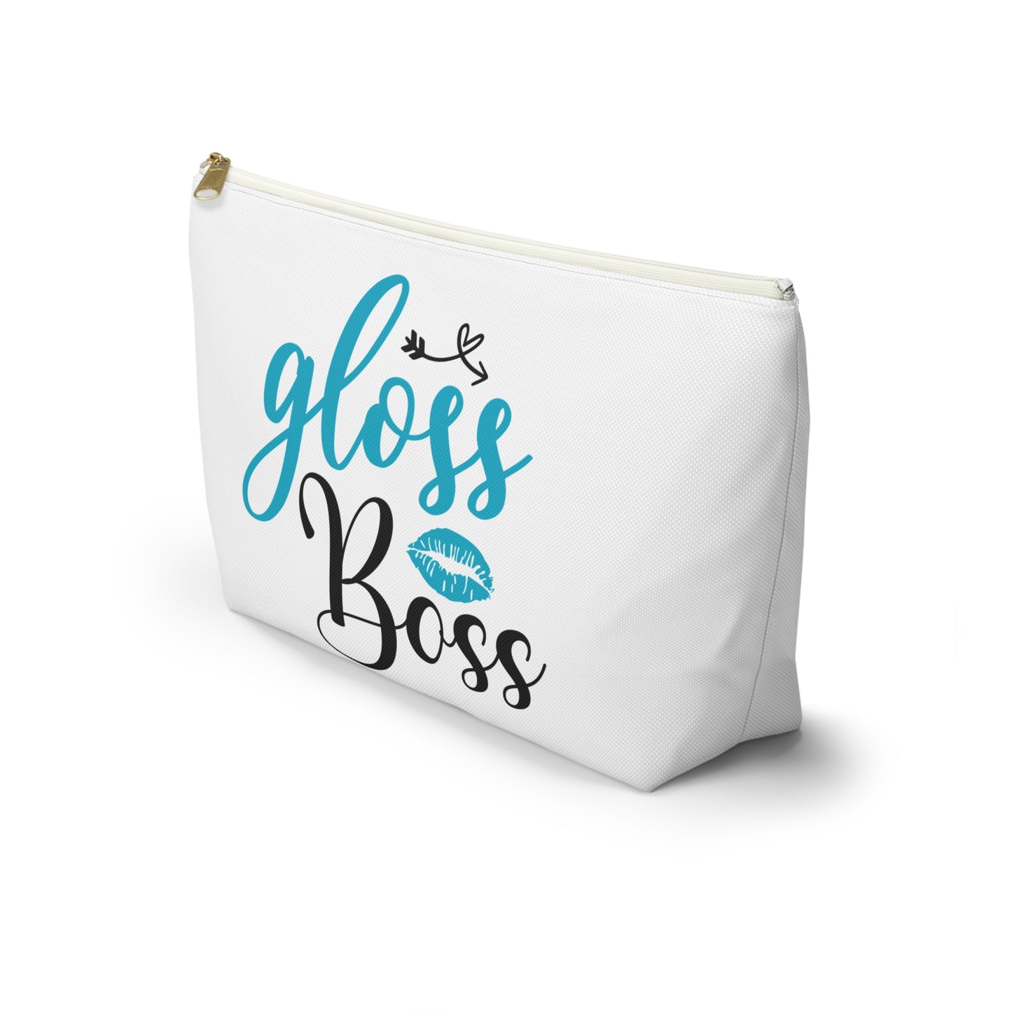 Accessory Pouch – "Gloss Boss" Teal Makeup Bag