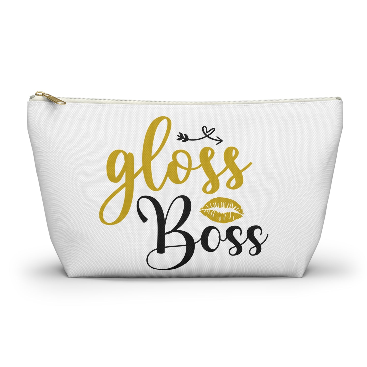 Accessory Pouch – "Gloss Boss" Yellow Makeup Bag