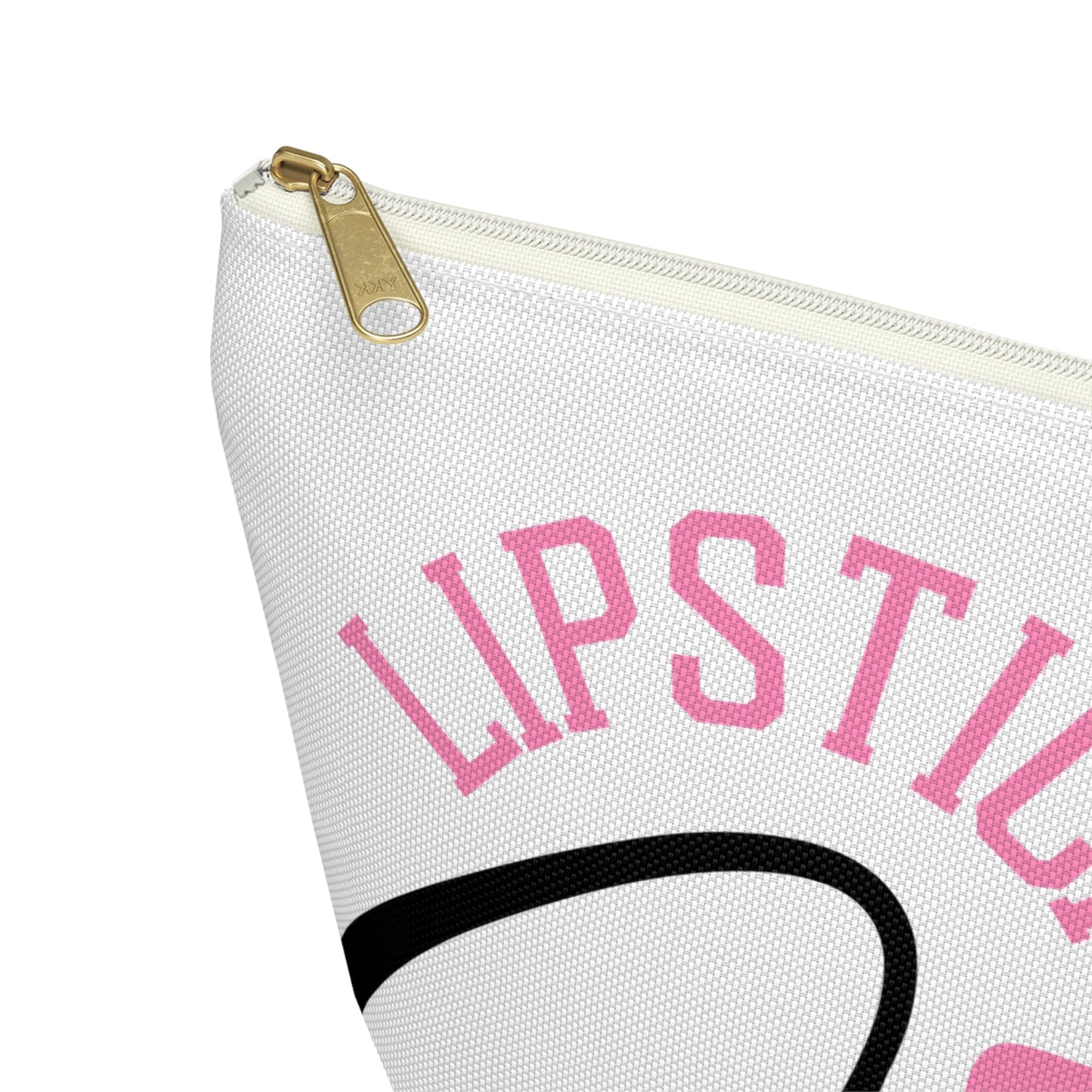Accessory Pouch – "Lipstick Junkie" Pink Makeup Bag
