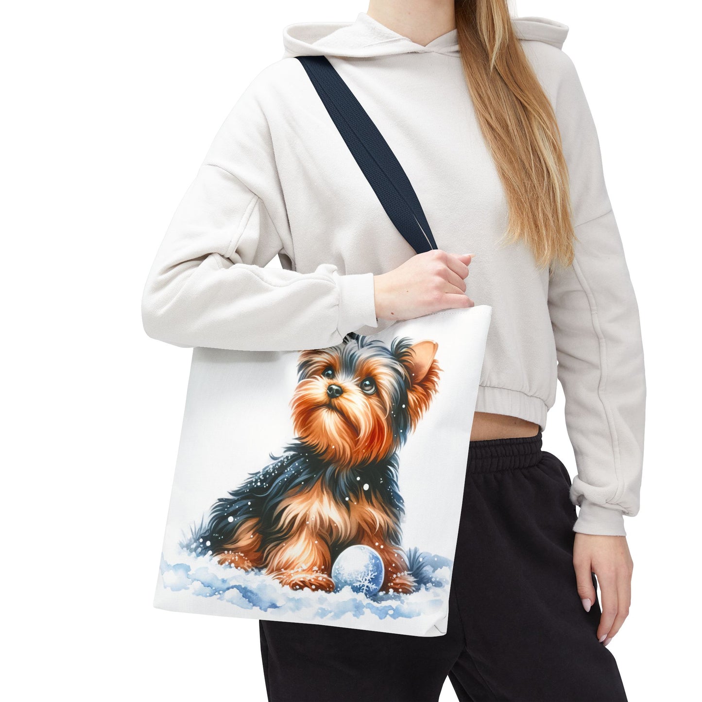 ❄️ Yorkie in Snow Tote Bag – Winter Cuteness with a Side of Sass 🐾👜