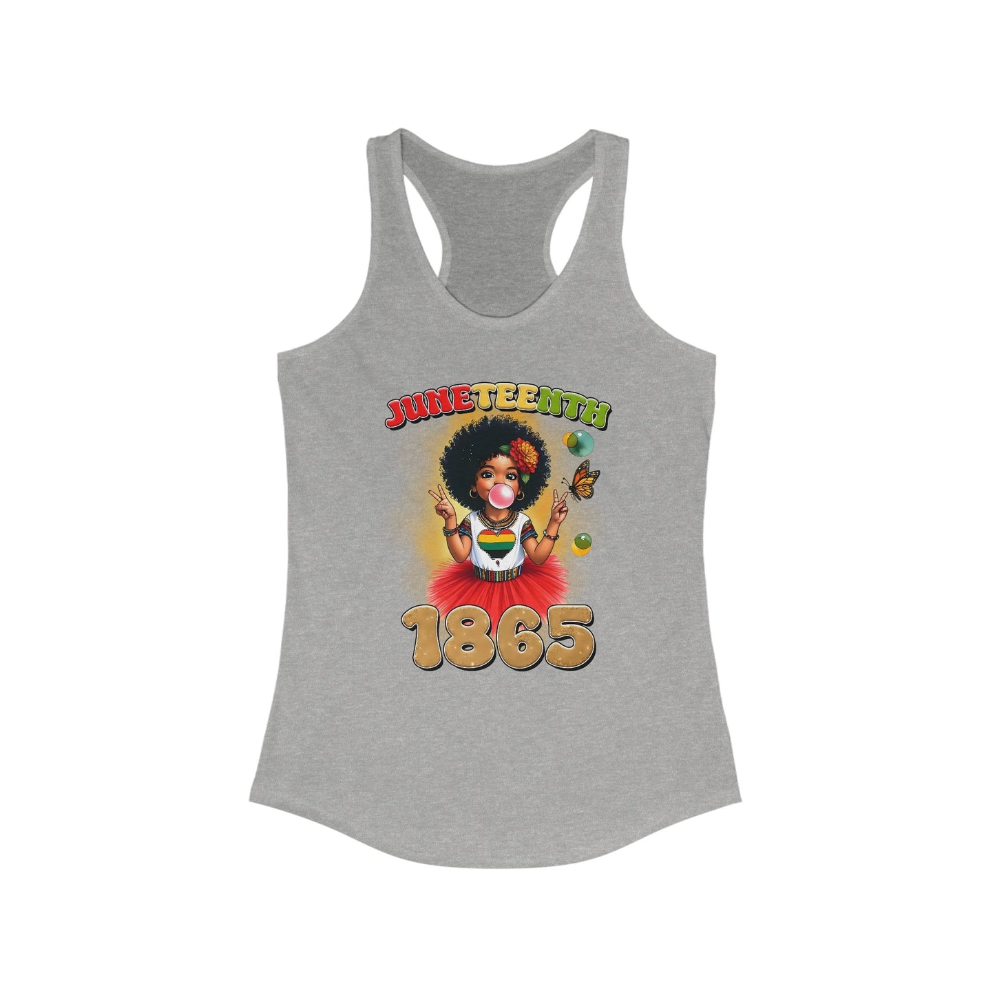 ✊🏽 Juneteenth 1865 – Camiseta sin mangas con espalda deportiva en homenaje a la libertad juvenil