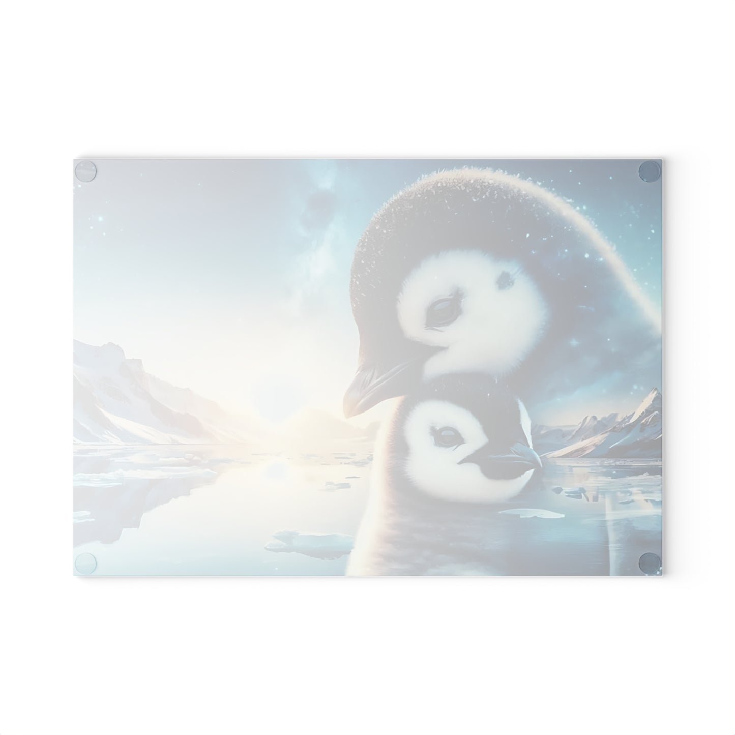 🐧❄️ Penguin & Chick Arctic Cutting Board – Polar Serenity for Your Kitchen ❄️🐧
