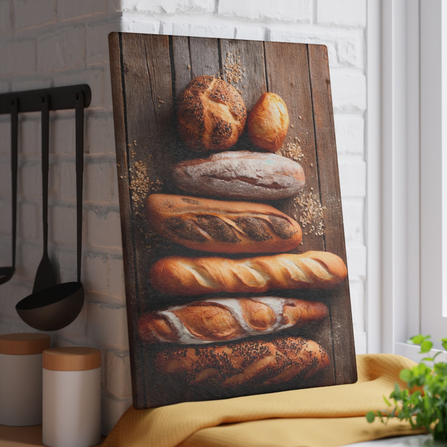 🥖✨ Rustic Baguette & Artisan Bread Cutting Board – Farmhouse Charm for Your Kitchen 🍞